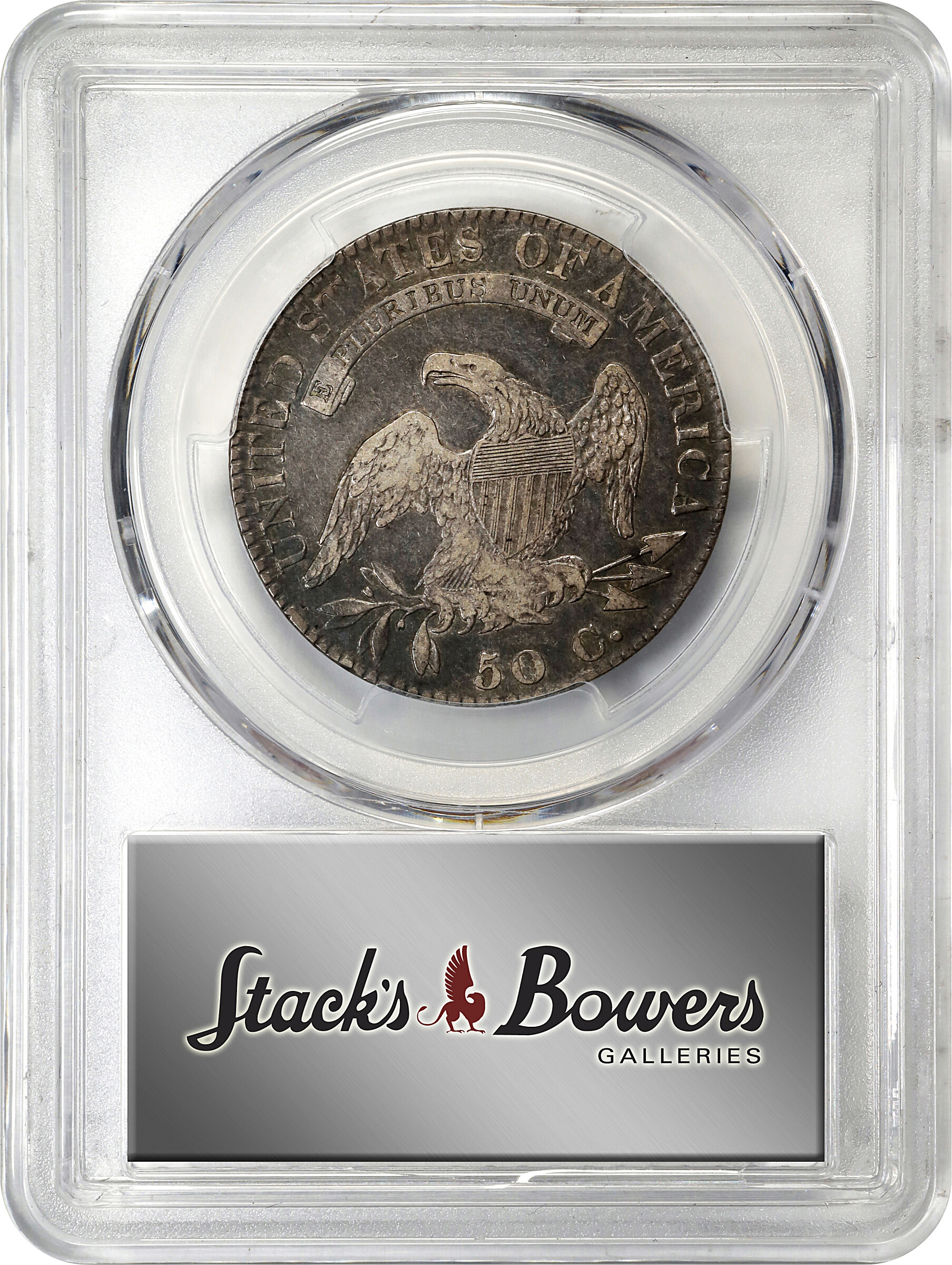 1820 50c No Serif on E's, O-107 VF35 CAC thumbnail 4