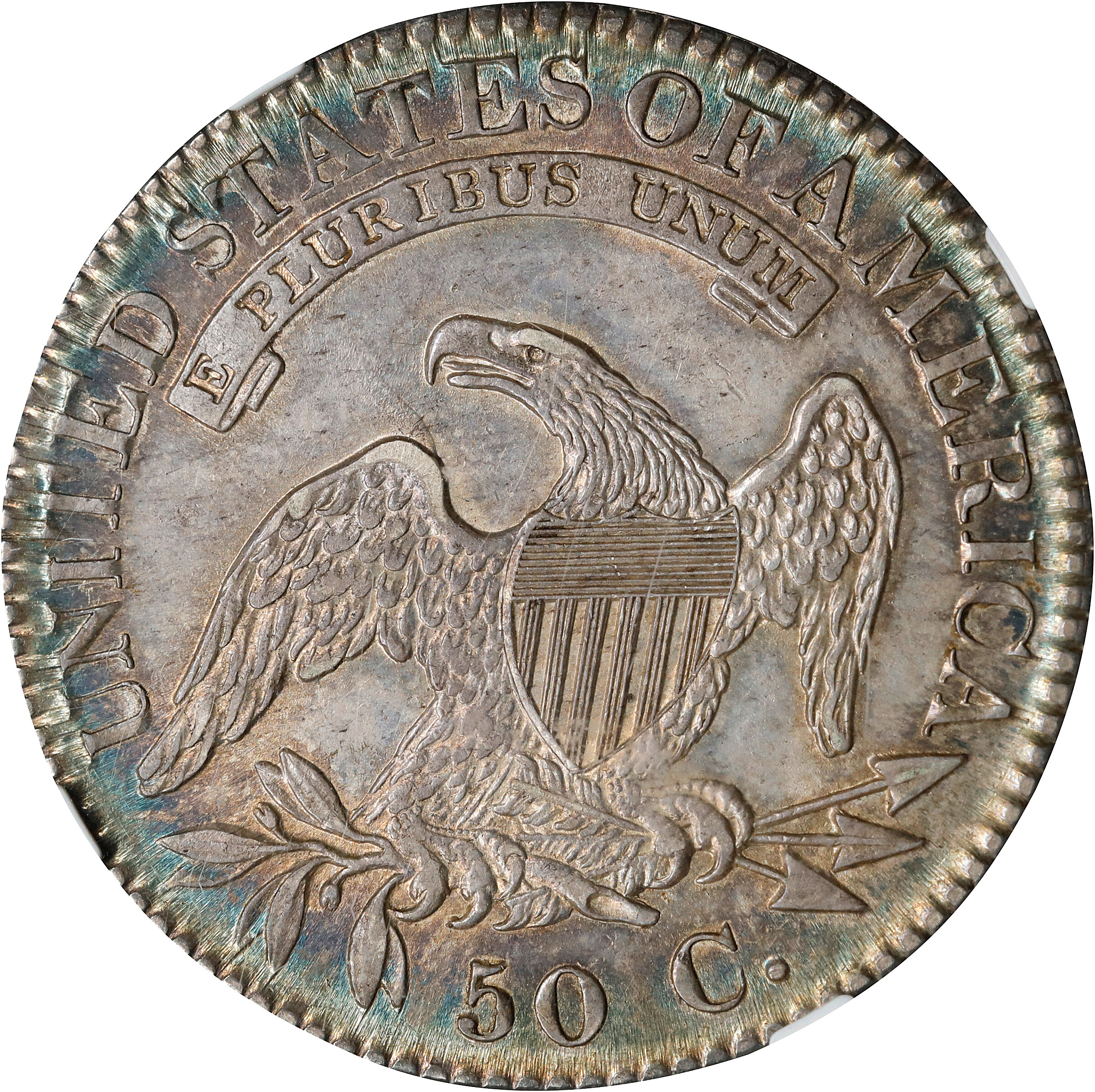 1823 50c Patched 3, O-101a MS62 thumbnail 2