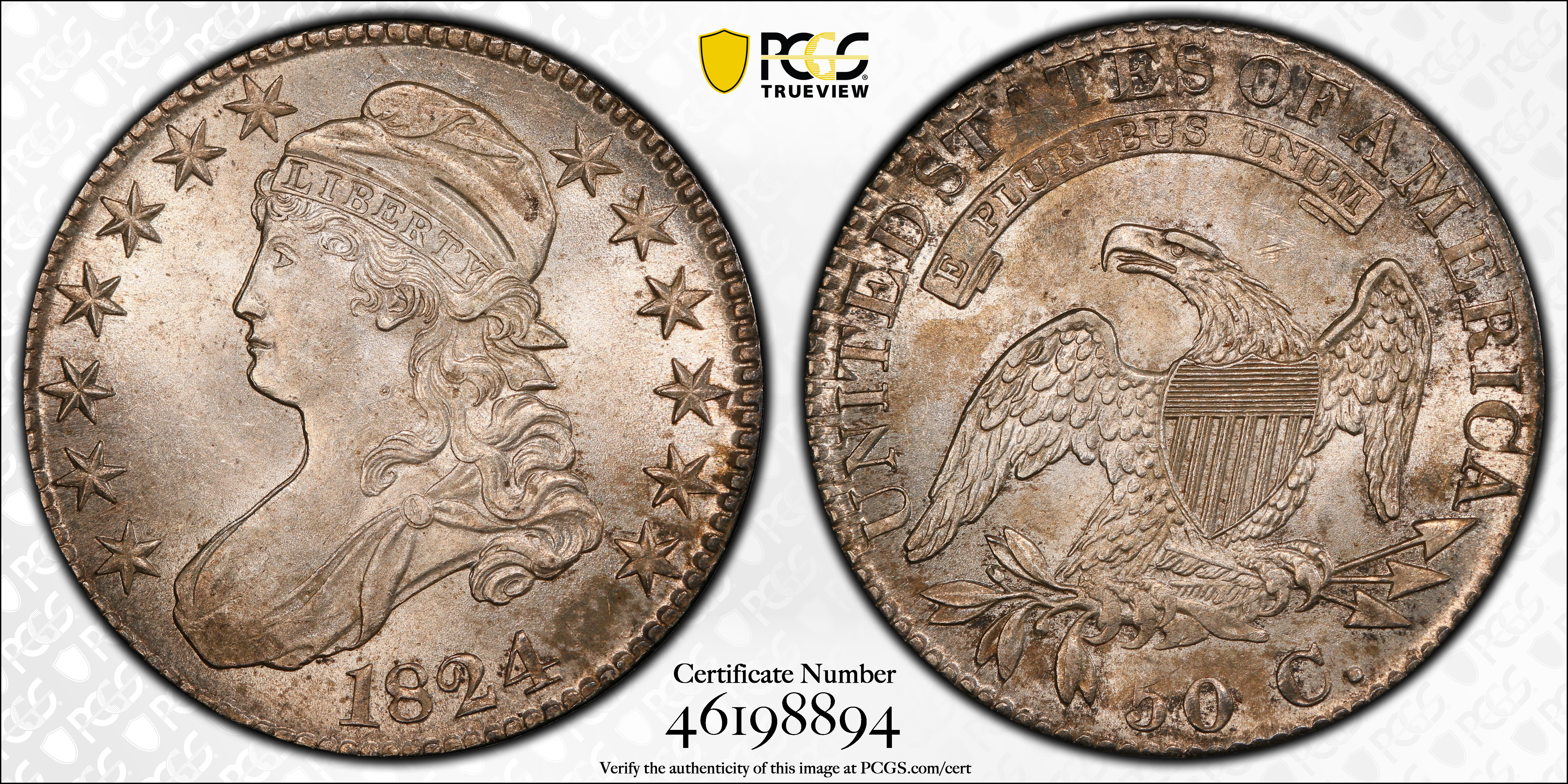 1824 50c O-111 MS63 CAC thumbnail 22