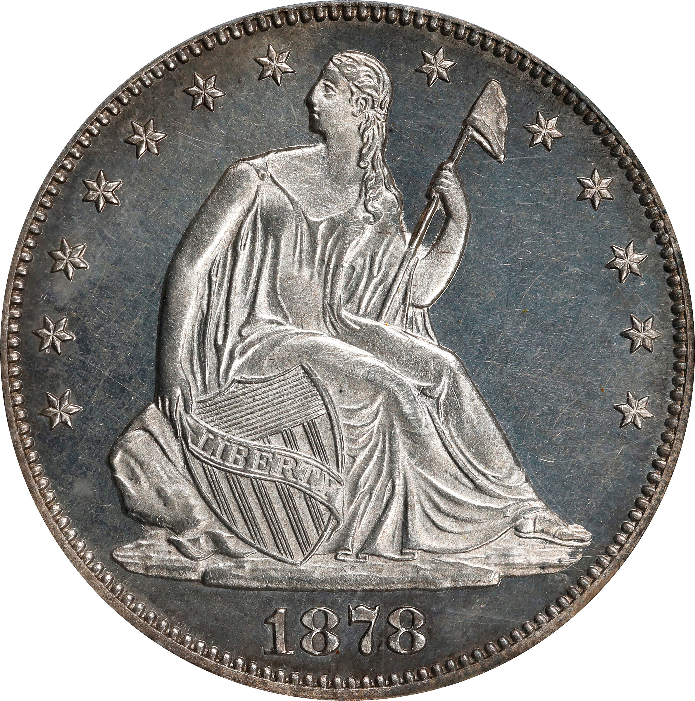 1878 Liberty Seated Half Dollar. Proof-63 Cameo (PCGS). CAC.