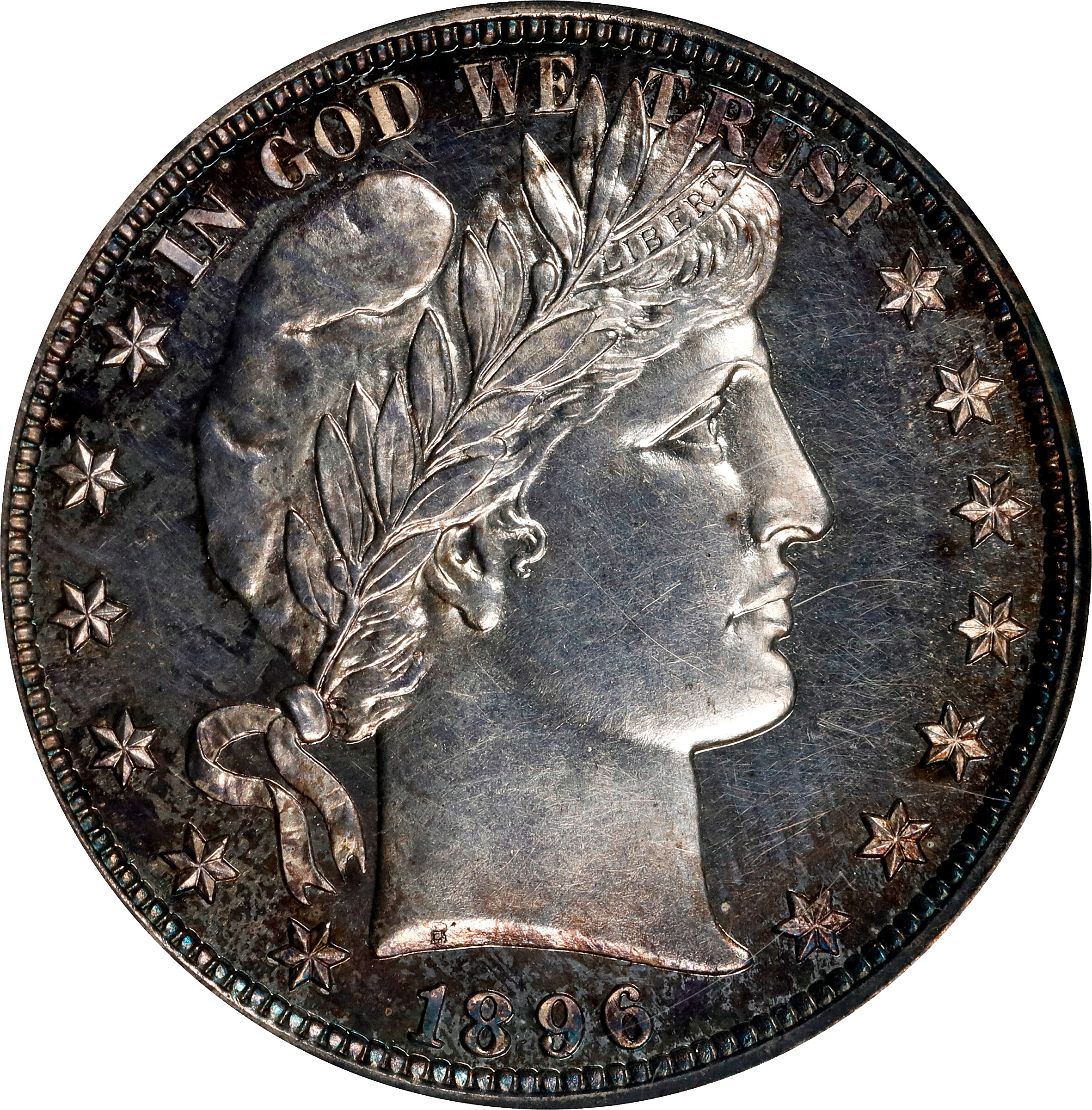 1896 Barber Half Dollar. Proof-63 Cameo (PCGS).