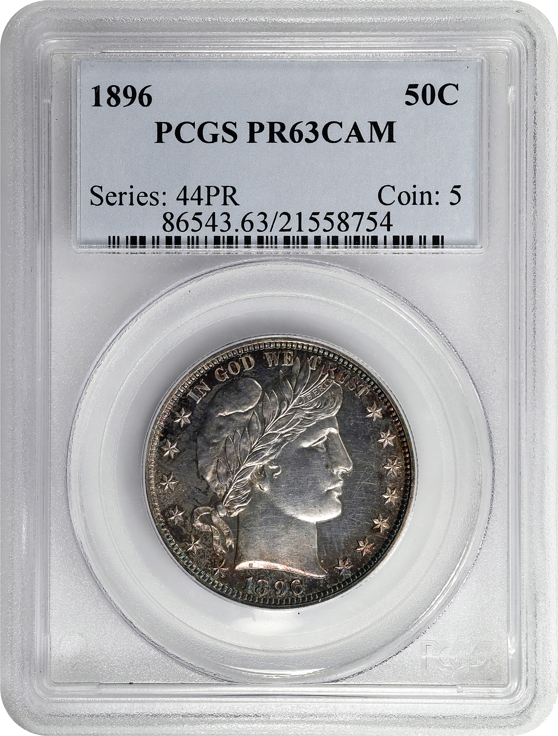 1896 50c PR CAM PR60 CAM CAC thumbnail 3