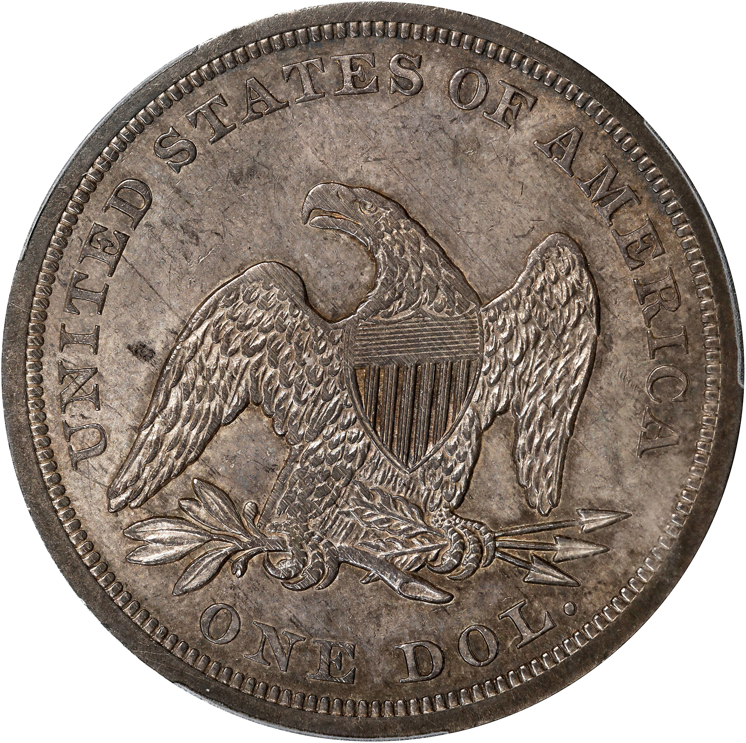 1842 $1 MS63 CAC thumbnail 2