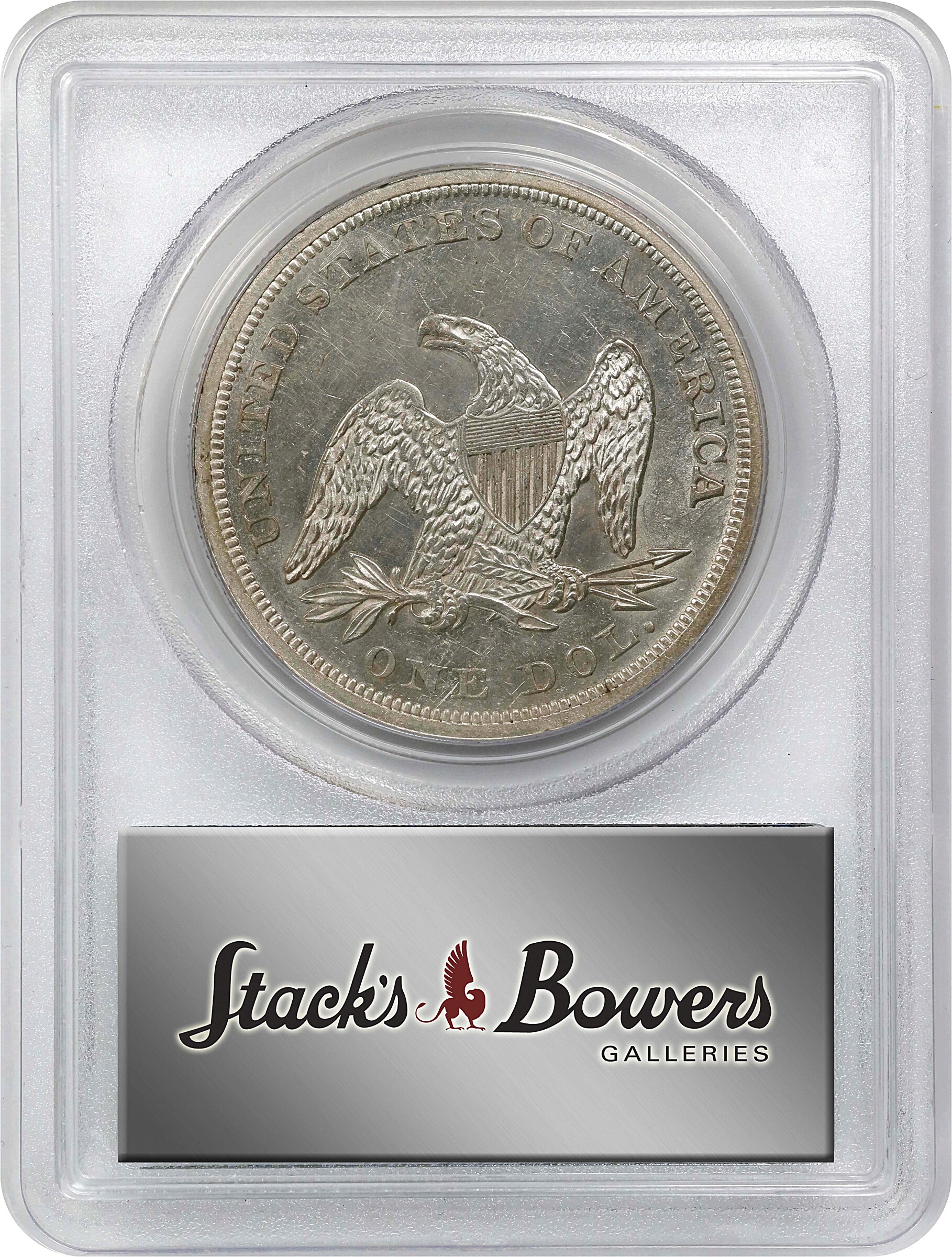 1845 $1 MS61 CAC thumbnail 4