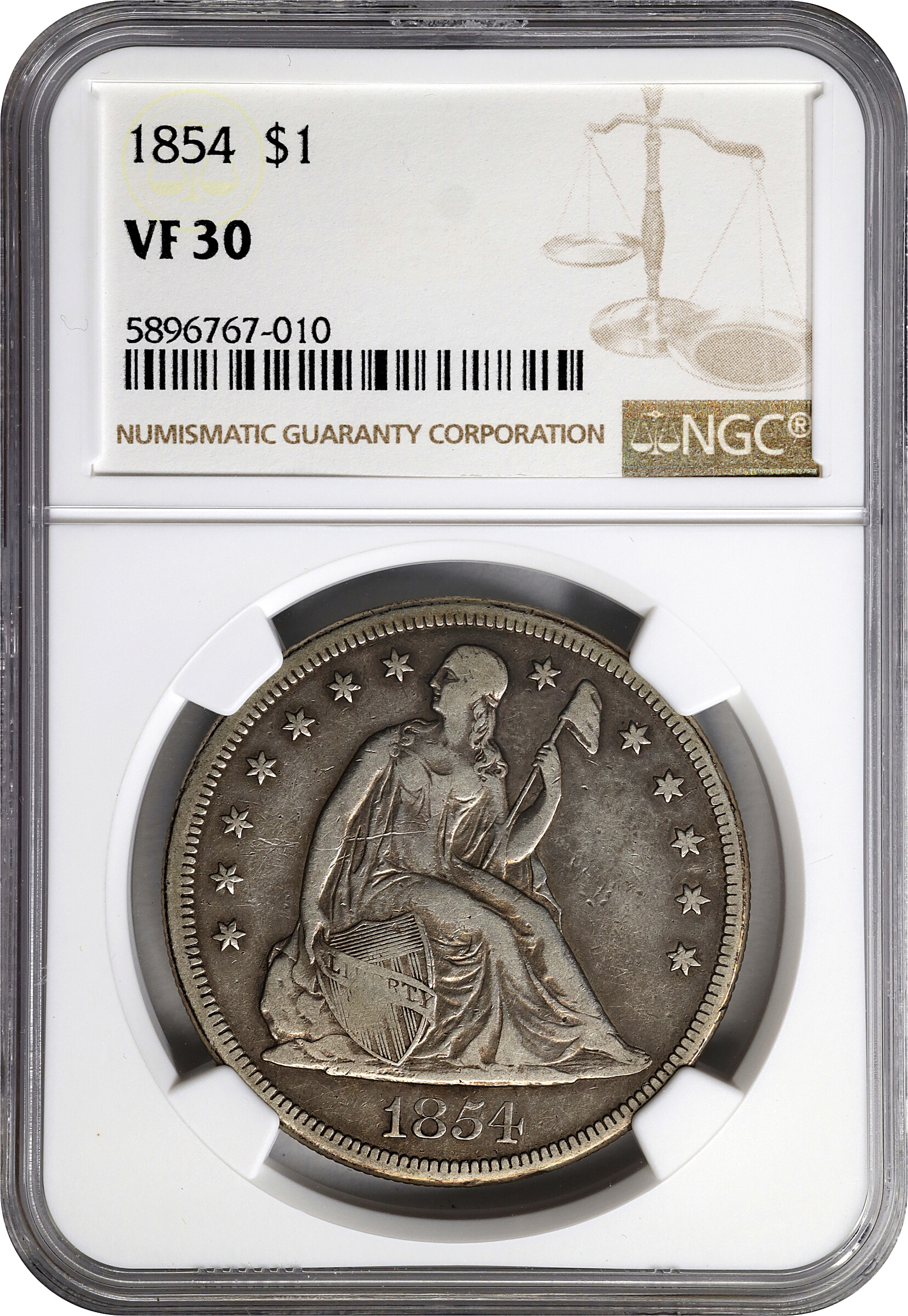 1854 $1 AG2 thumbnail 15