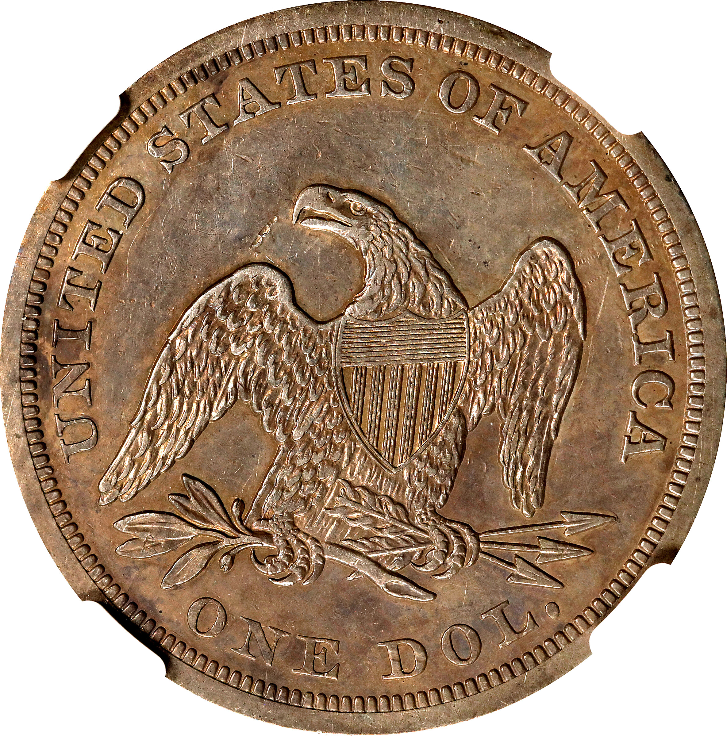 Seated Liberty Dollar $1  No Motto Reverse, 1840-1866 [Type] XF45 thumbnail 10