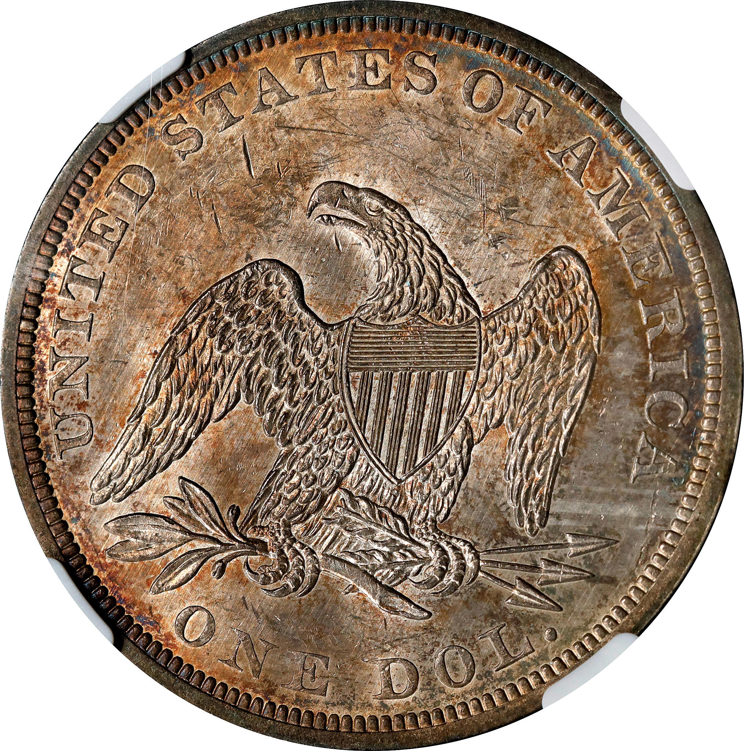 1861 $1 MS60 CAC thumbnail 2