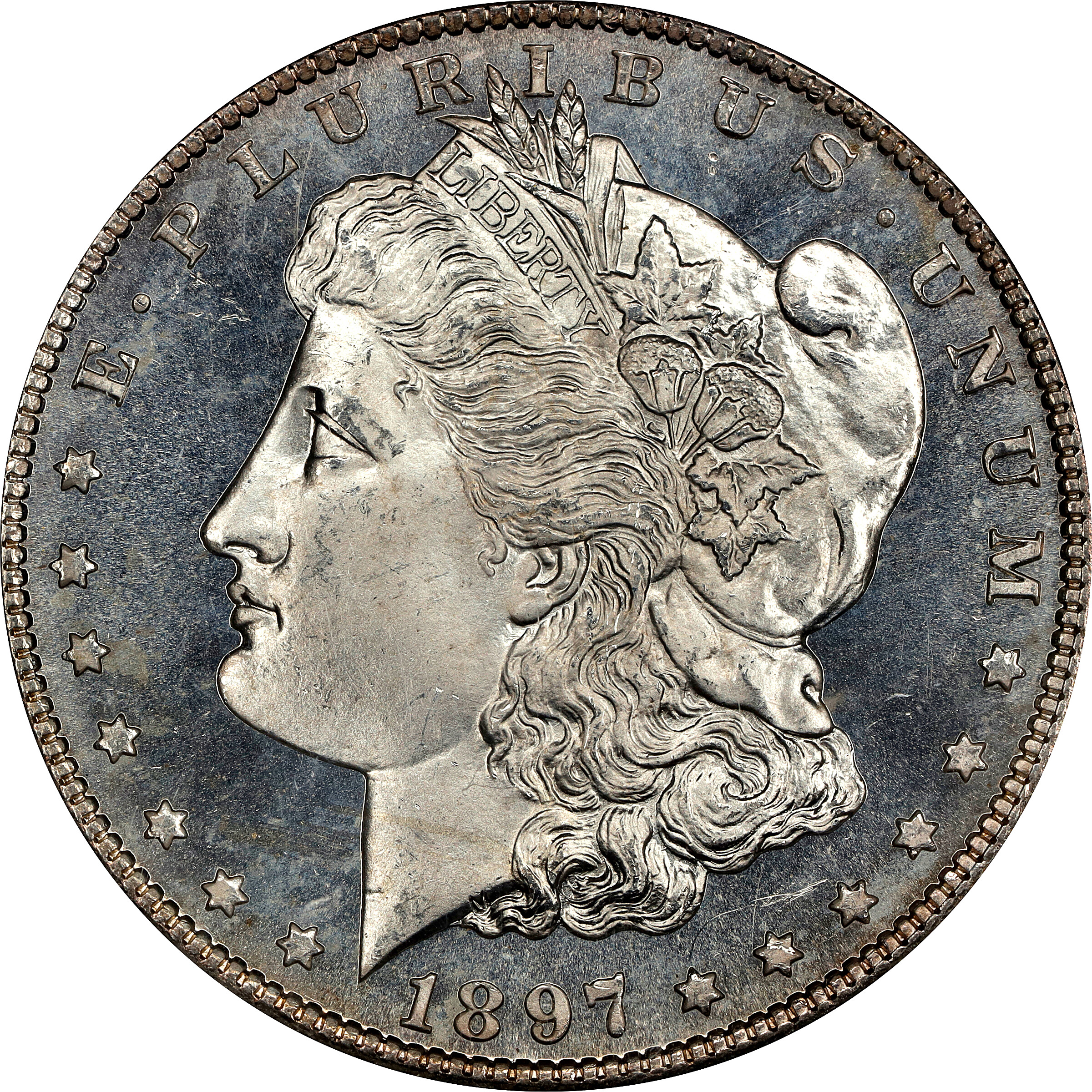 1897-S Morgan Silver Dollar. MS-65 DMPL (PCGS). OGH.