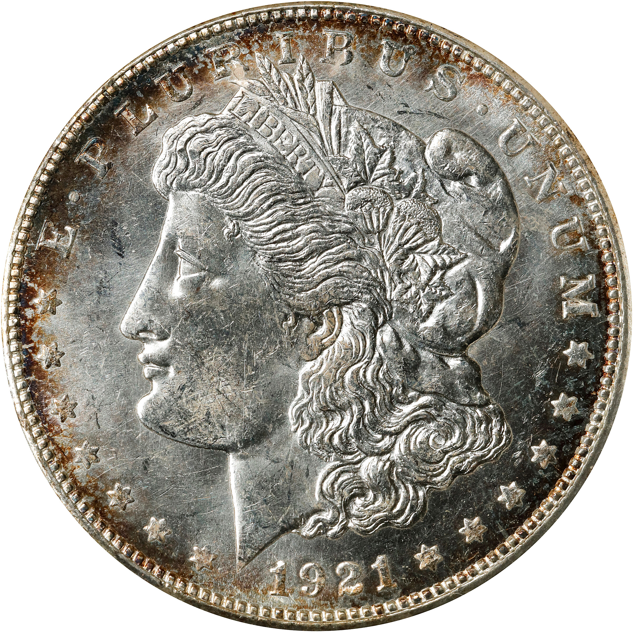 1921-D Morgan Silver Dollar. MS-64 PL (NGC). OH.