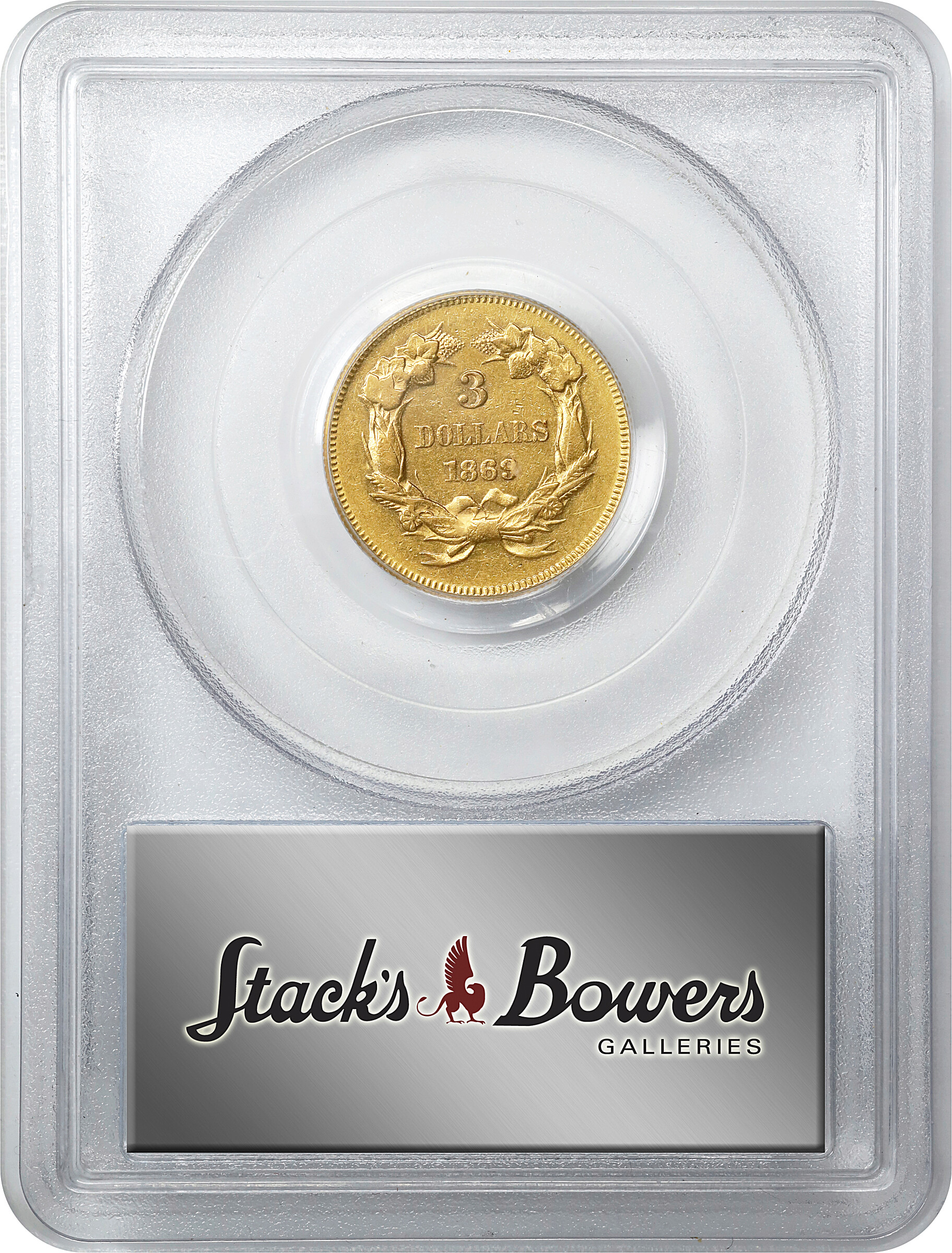 1869 $3 VF30 CAC thumbnail 27