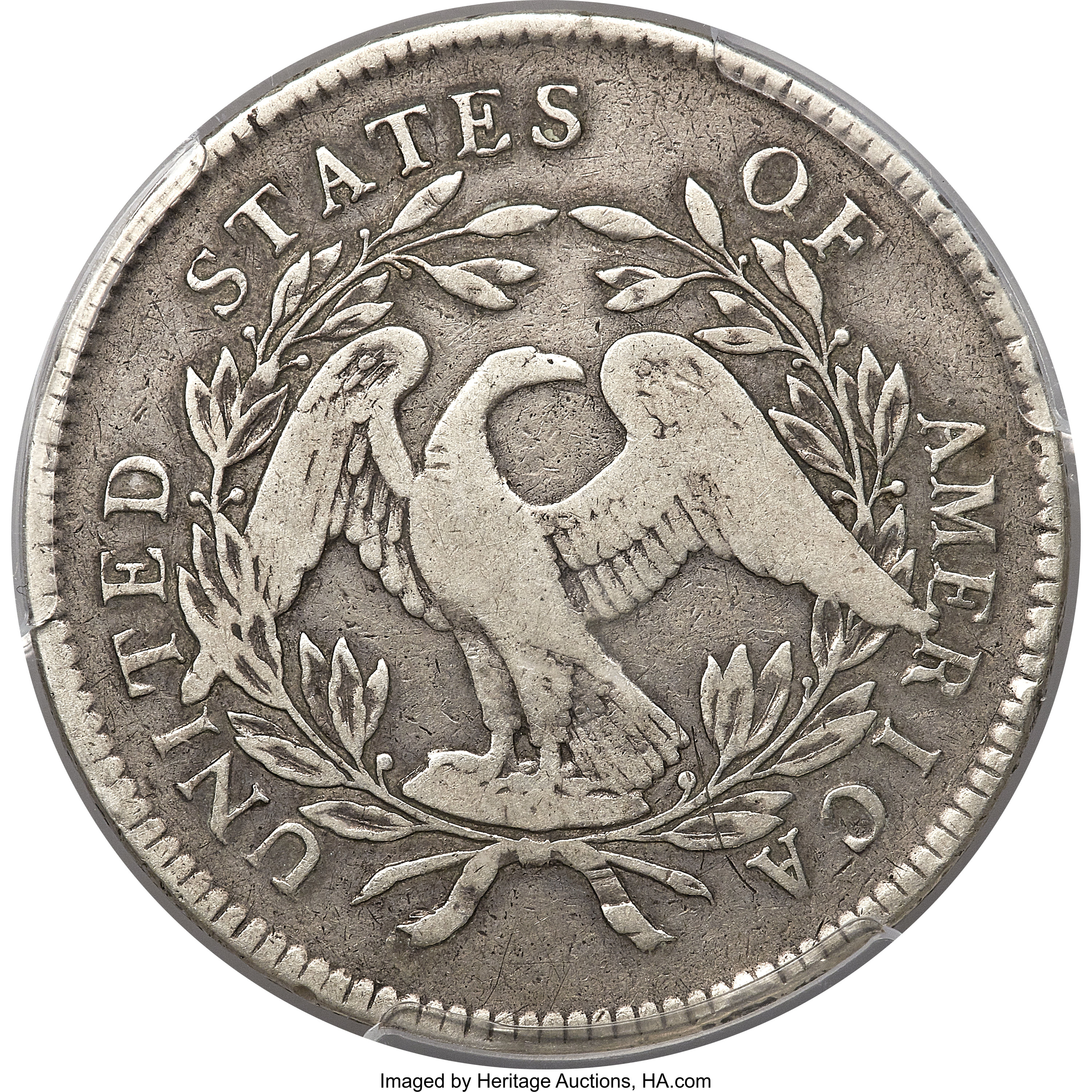1795 $1  Flowing Hair, 3 Leaves, B-7, BB-18 P1 thumbnail 5