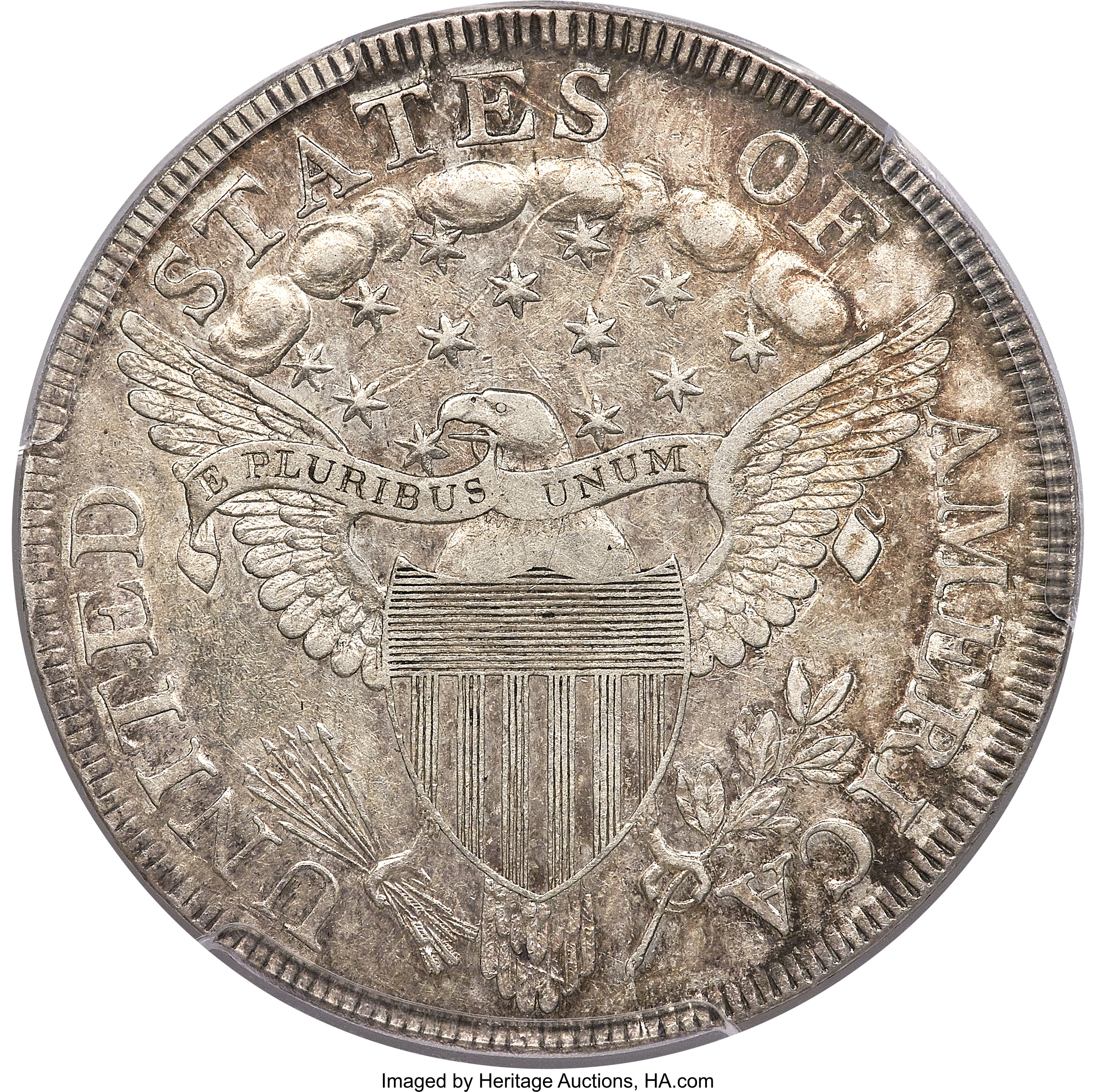 1798 $1  Large Eagle, Pointed 9, Close Date, B-26, BB-114 XF45 CAC thumbnail 18