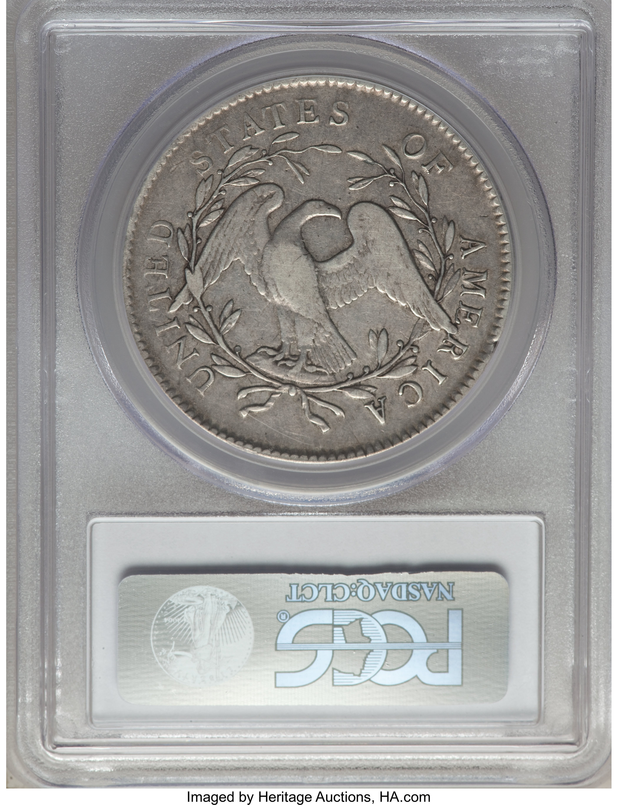 1795 $1  Flowing Hair, Silver Plug, 2 Leaves, B-1, BB-21 XF40 thumbnail 8
