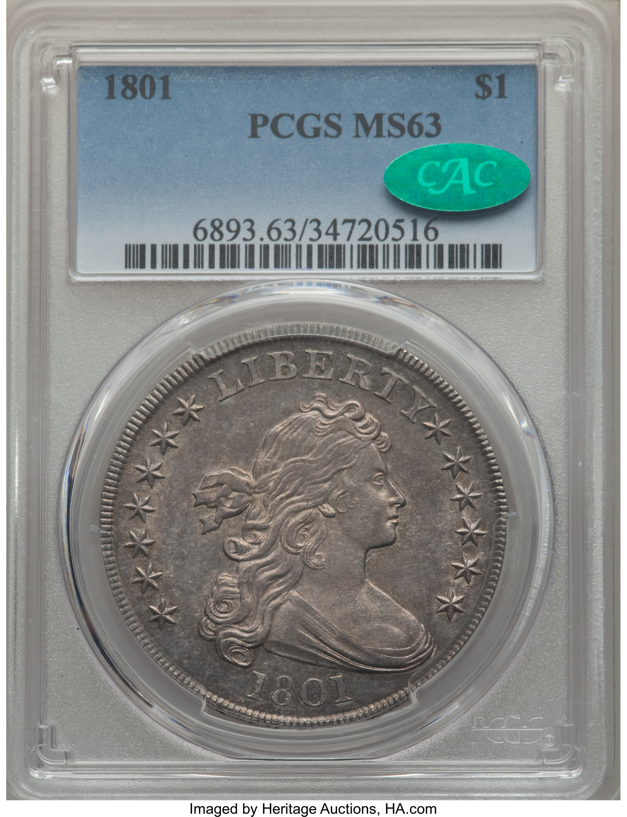1801 $1  B-3, BB-213 MS61 thumbnail 9