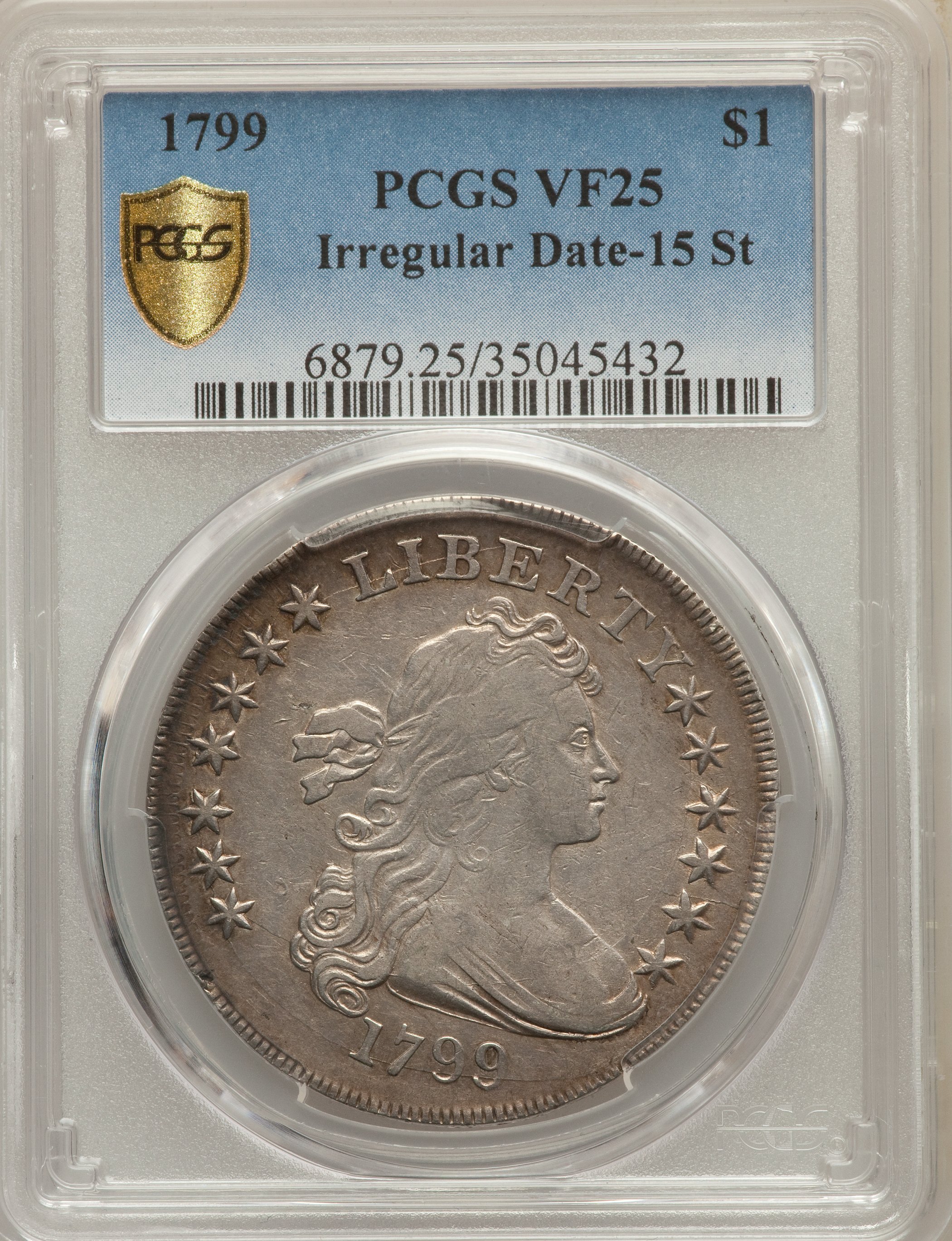 1799 $1  Irregular Date, 15 Stars, B-4, BB-153 G6 thumbnail 19