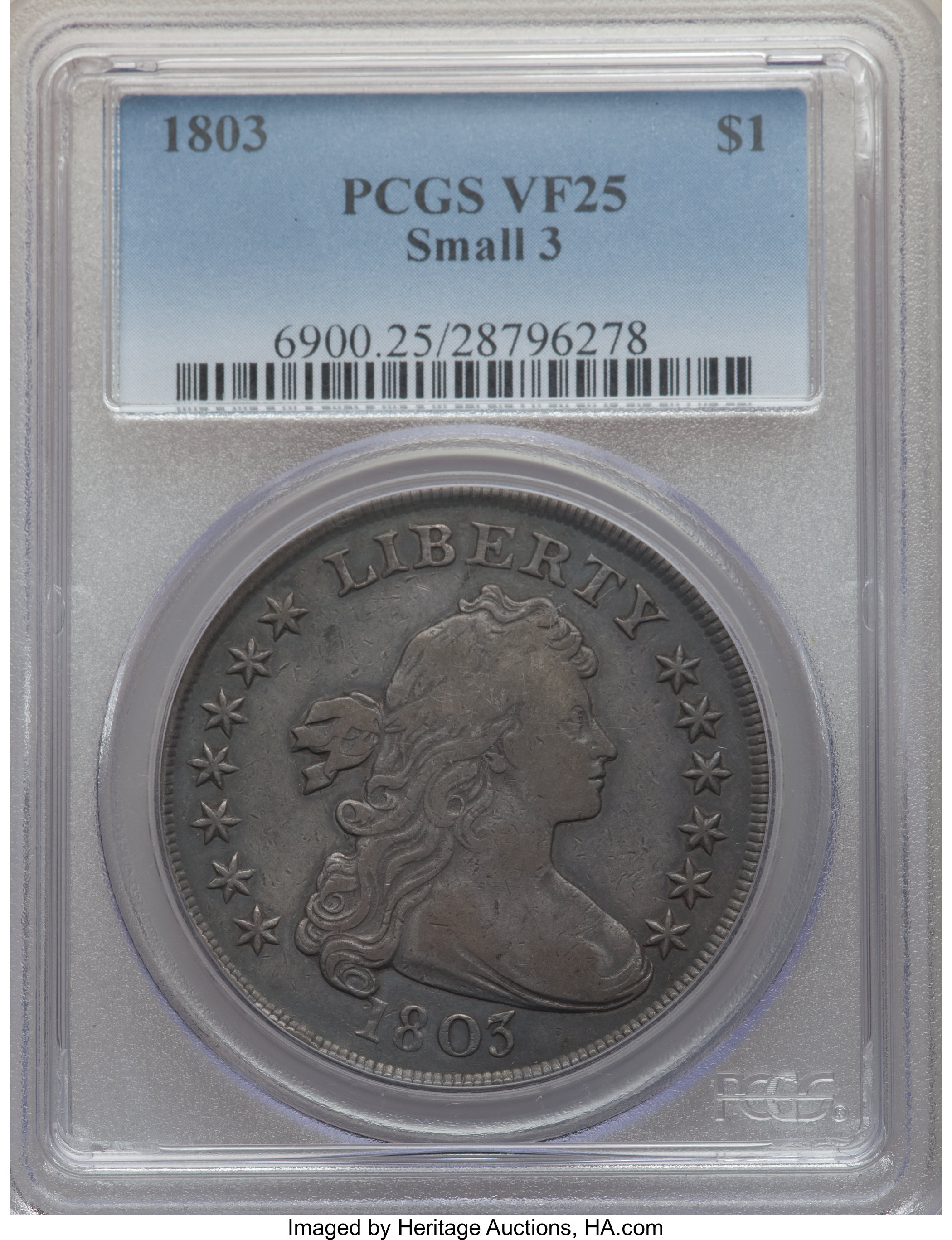 1803 $1  Small 3, B-4, BB-254 F12 thumbnail 18