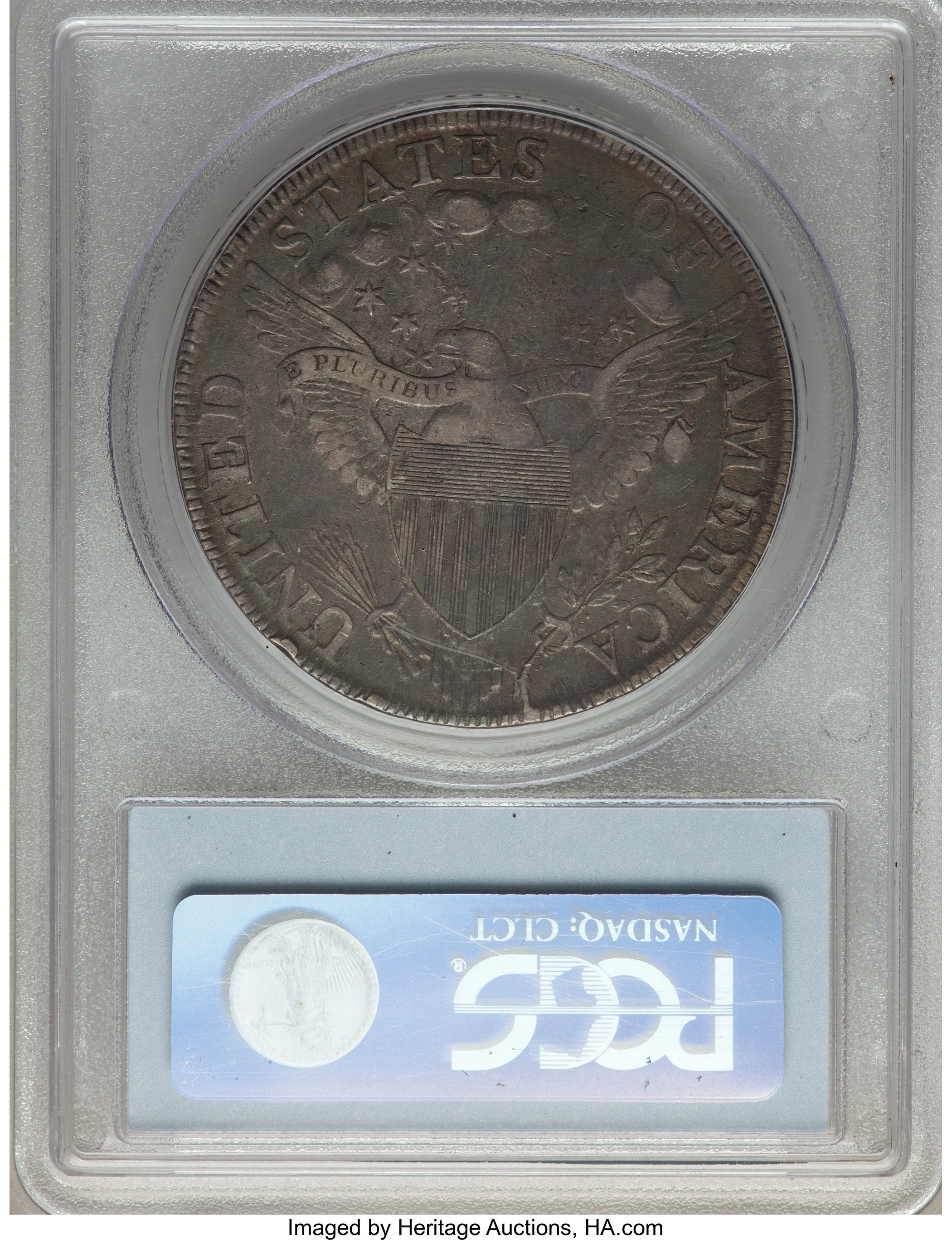1798 $1  Large Eagle, Pointed 9, 5 Berries, B-24, BB-124 XF40 thumbnail 2