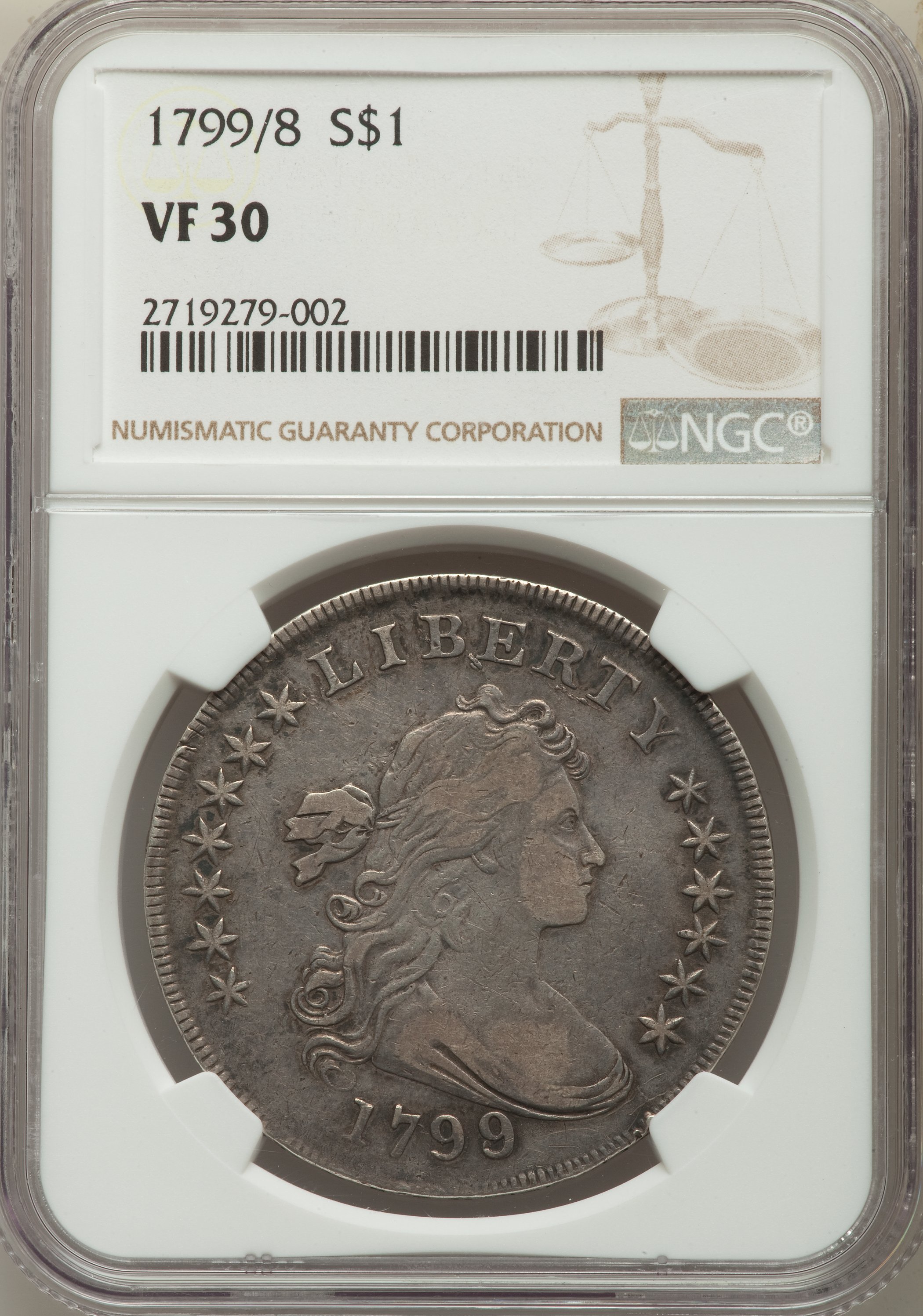 1799/8 $1  13 Stars Reverse, B-2, BB-143 AG2 thumbnail 27