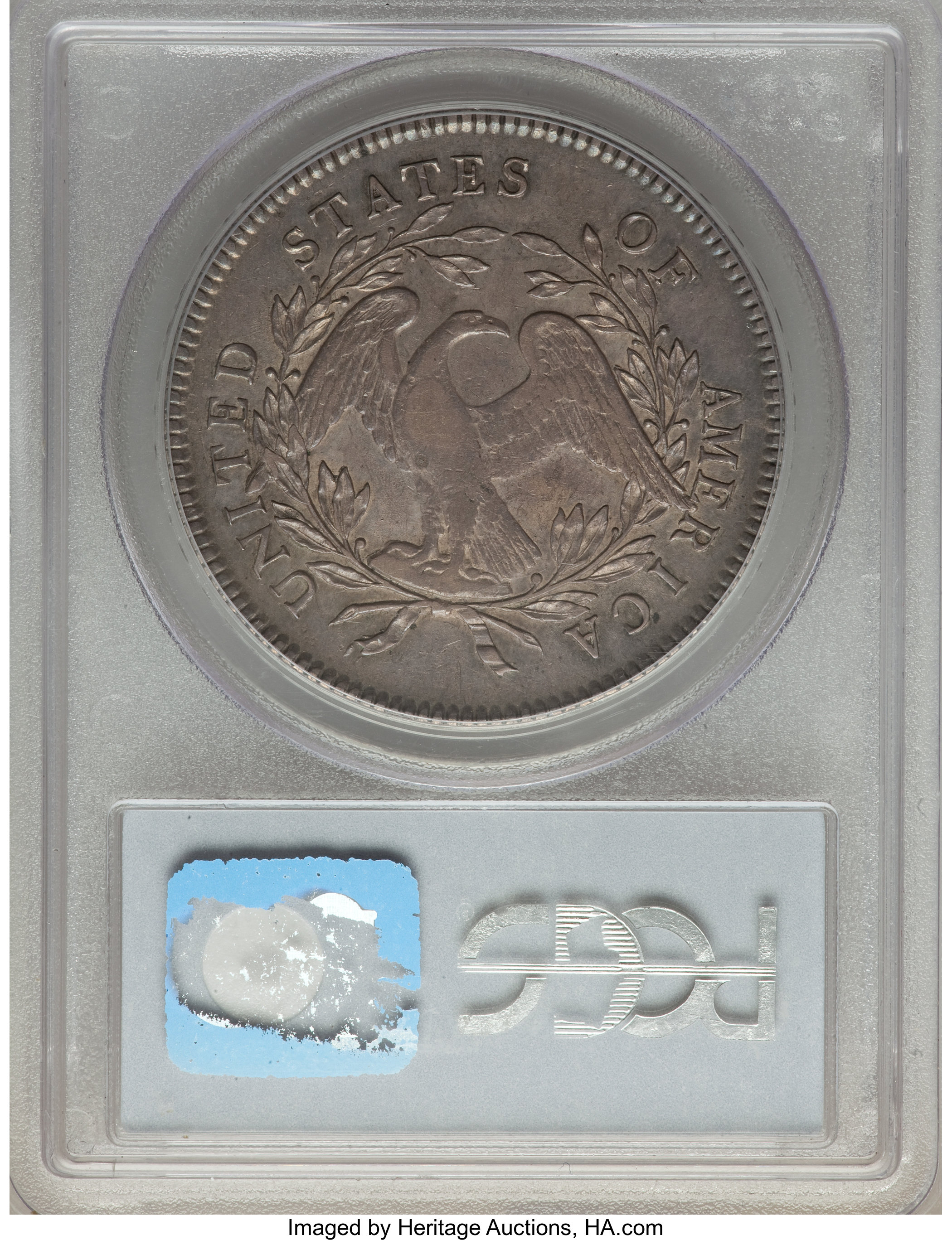 1795 $1  Flowing Hair, Silver Plug, 3 Leaves, B-7, BB-18 AU53 thumbnail 7