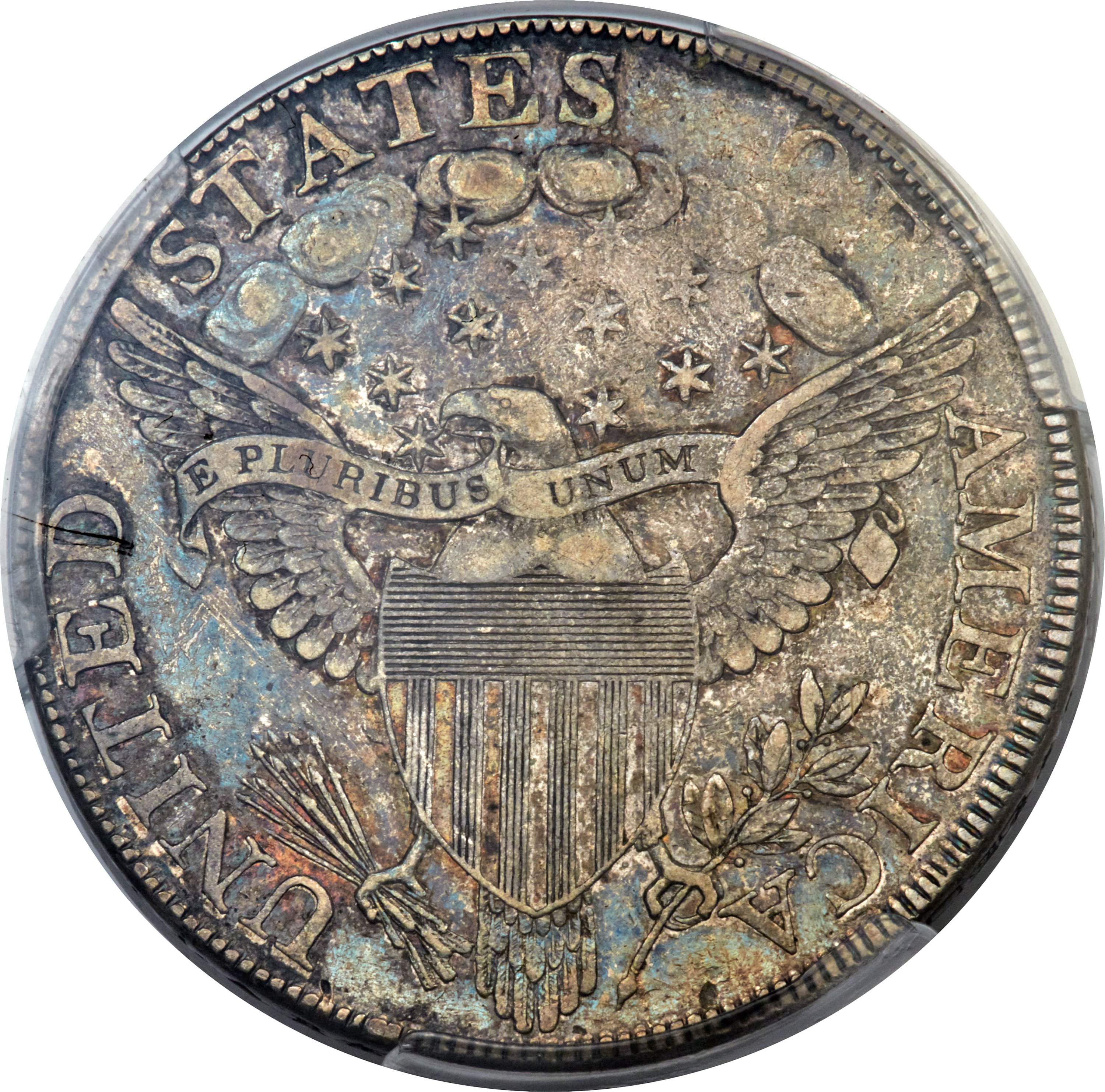 1798 $1  Large Eagle, Pointed 9, Close Date, B-25, BB-123 AU58 thumbnail 11
