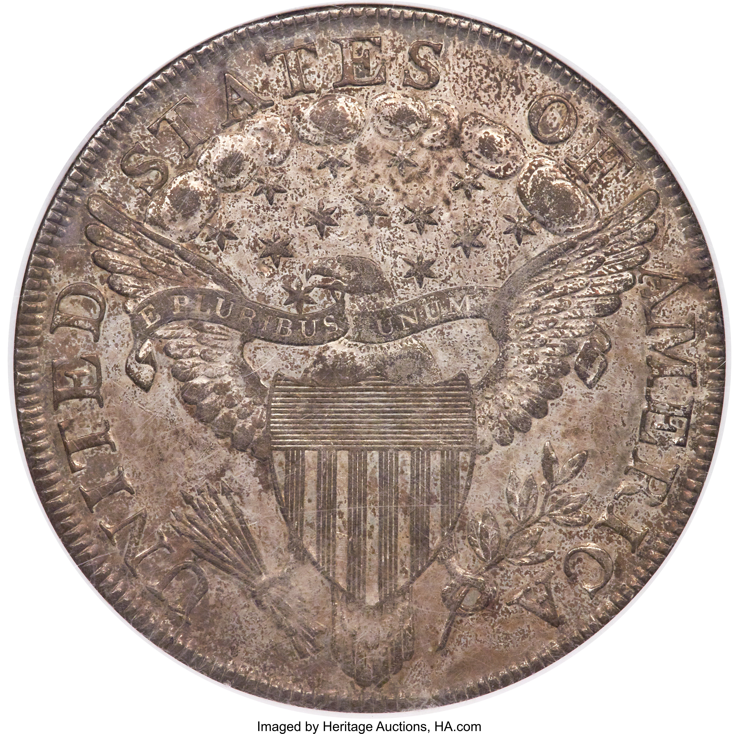 1799 $1  7x6 Stars, B-9, BB-166 MS61 CAC thumbnail 3