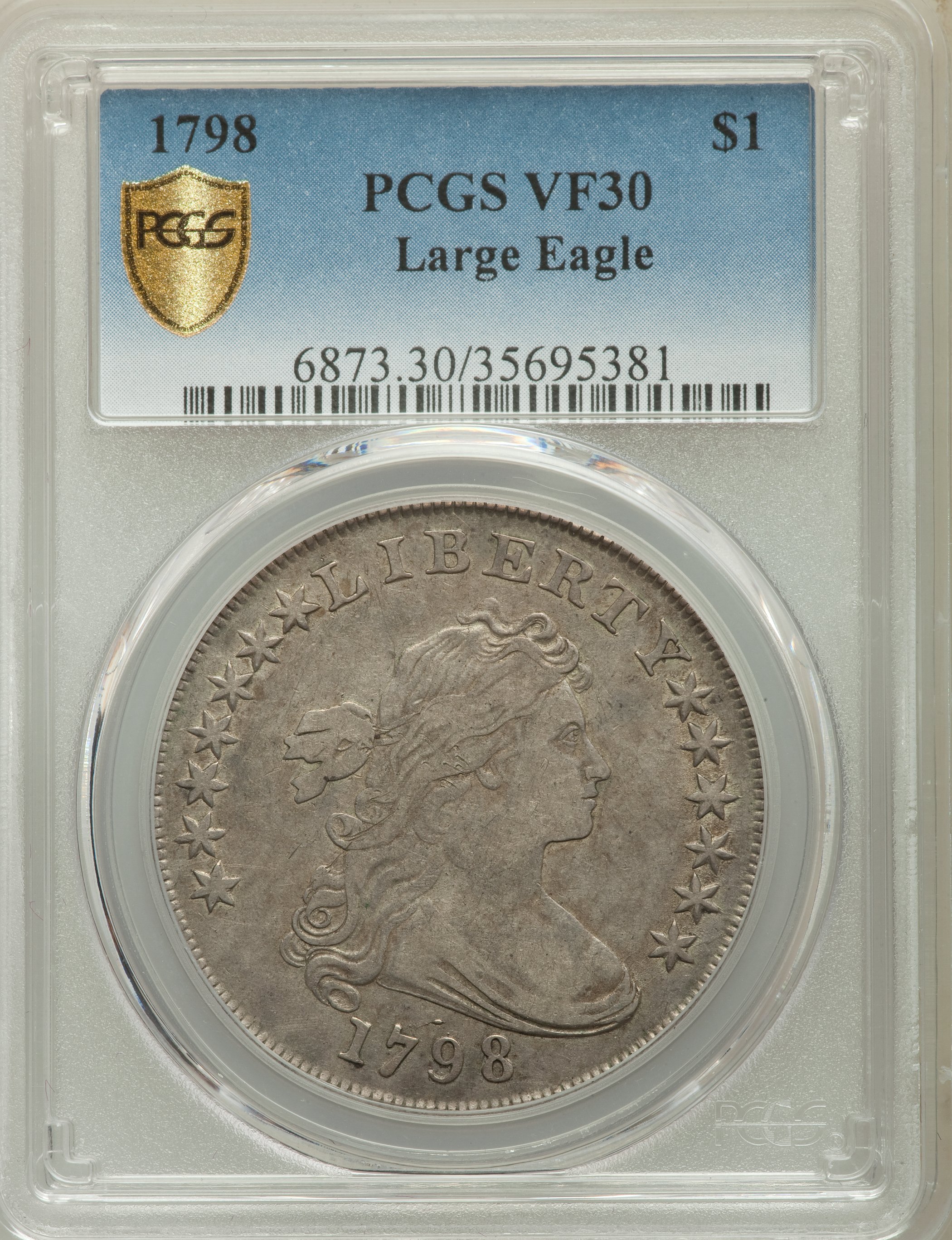 1798 $1  Large Eagle, Pointed 9, 10 Arrows, B-21, BB-107 VG10 thumbnail 24