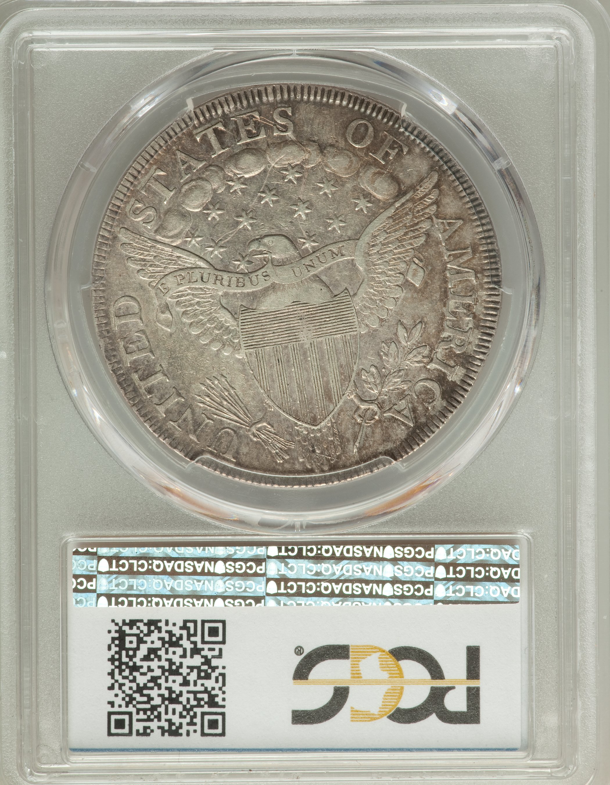 1798 $1  Large Eagle, Pointed 9, Close Date, B-26, BB-114 XF45 CAC thumbnail 7