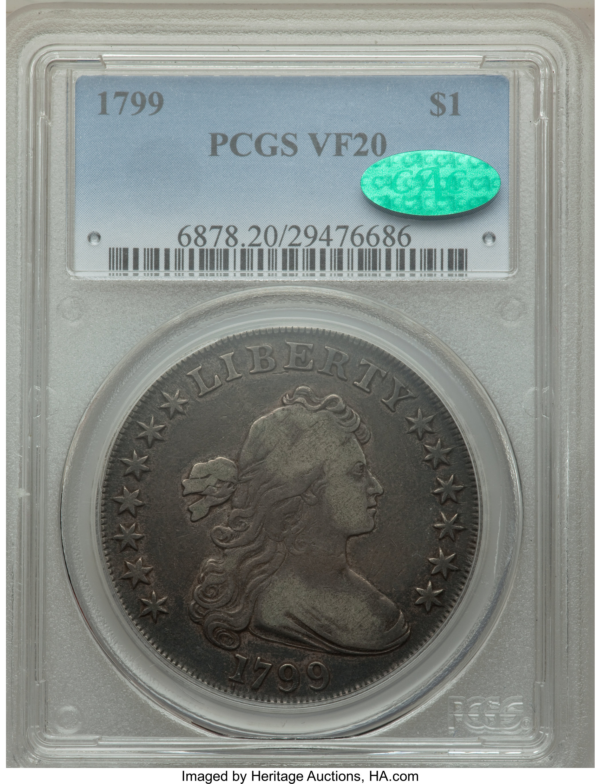 1799 $1  7x6 Stars, B-9, BB-166 VG10 thumbnail 11