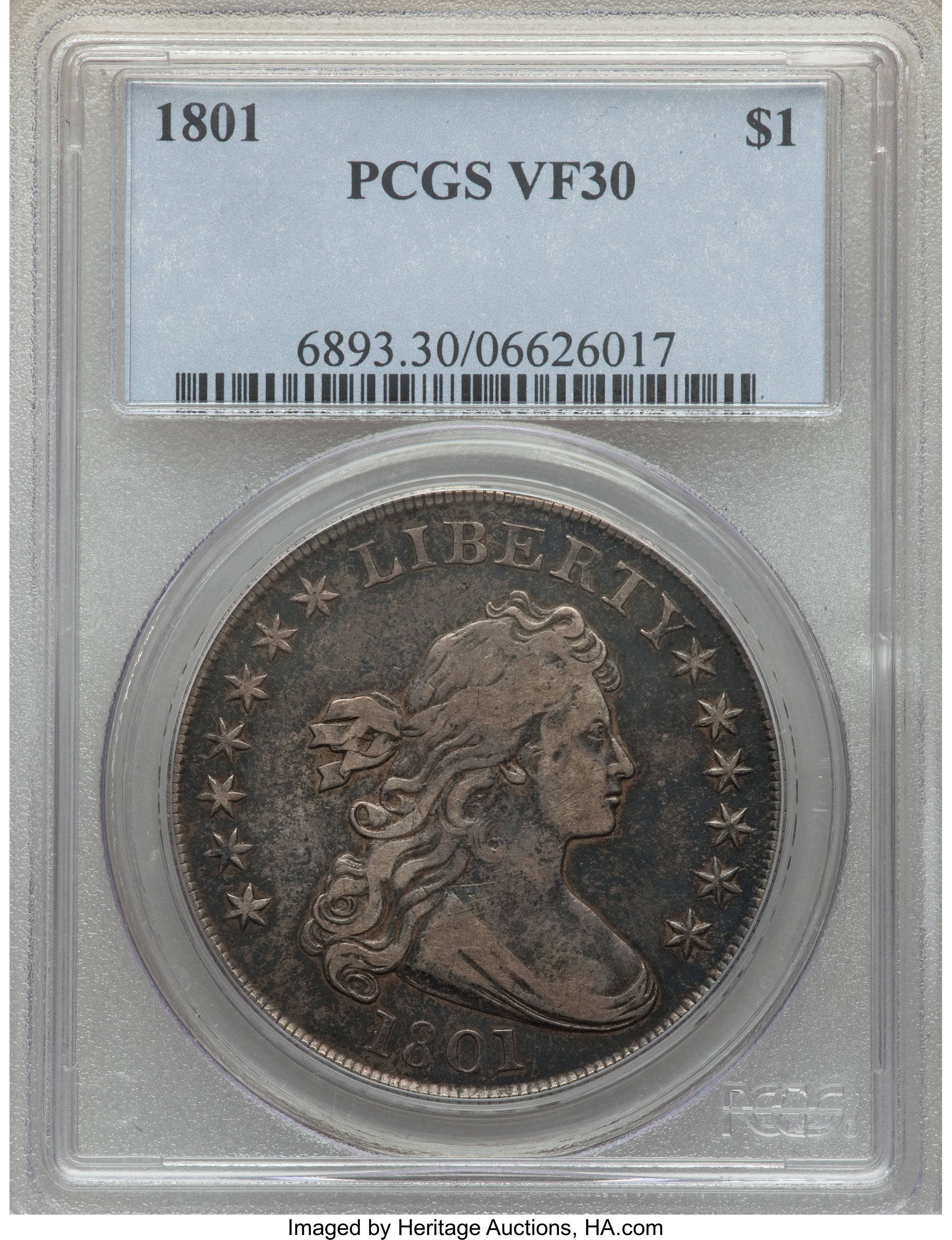 1801 $1  B-2, BB-212 VF30 CAC thumbnail 12