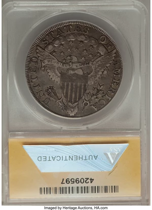 image for: 1799 $1 Irregular Date, 13 Stars Reverse, B-13, BB-151, R.5, XF40 ANACS....