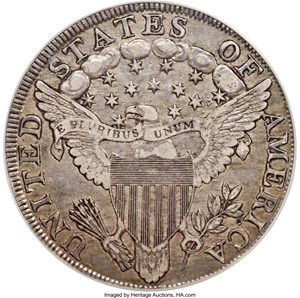 image for: 1799 $1 Irregular Date, 13 Stars Reverse, B-13, BB-151, R.5, XF40 ANACS....