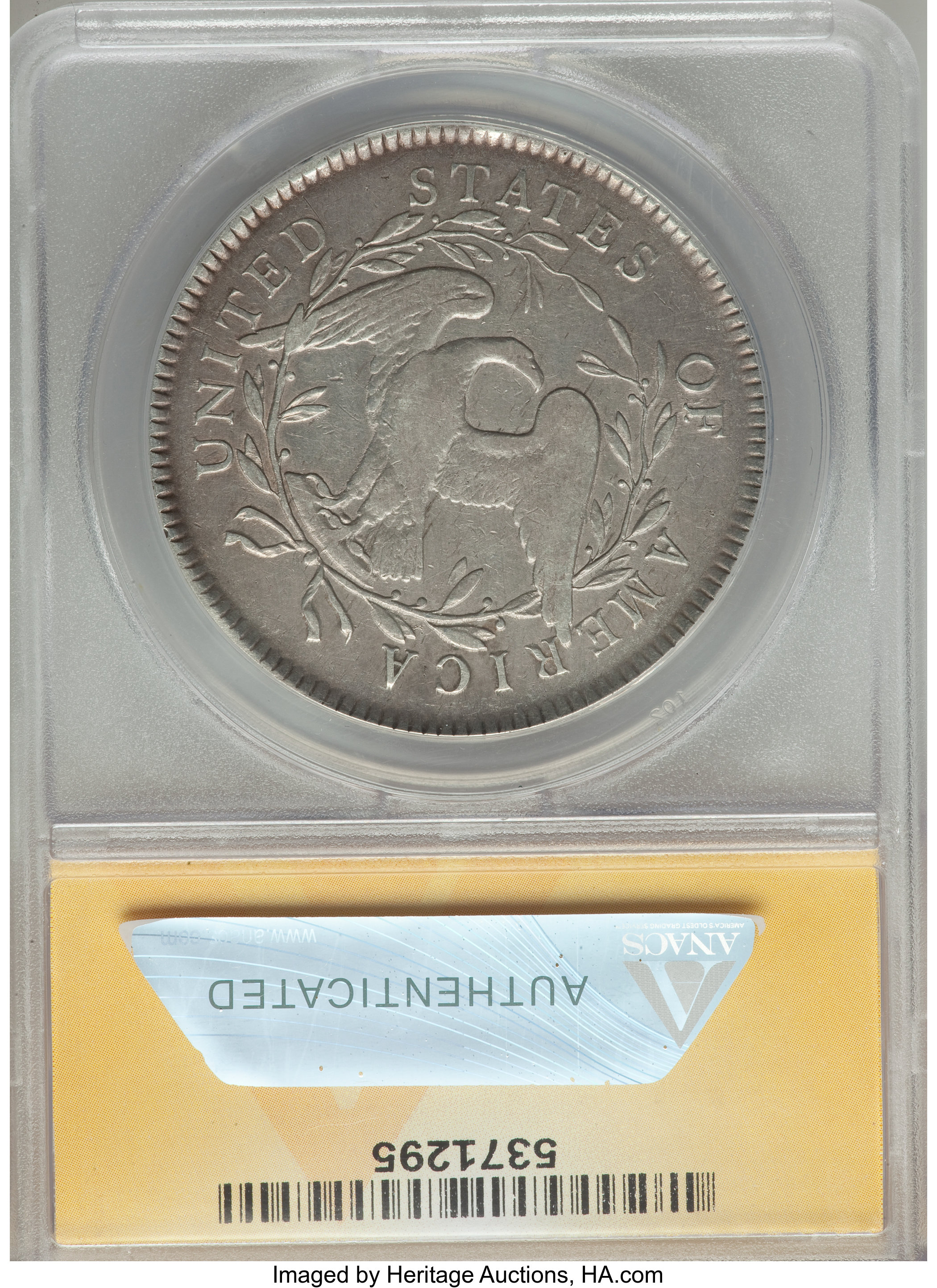 1795 $1  Flowing Hair, 2 Leaves, B-2, BB-20 VF20 thumbnail 6