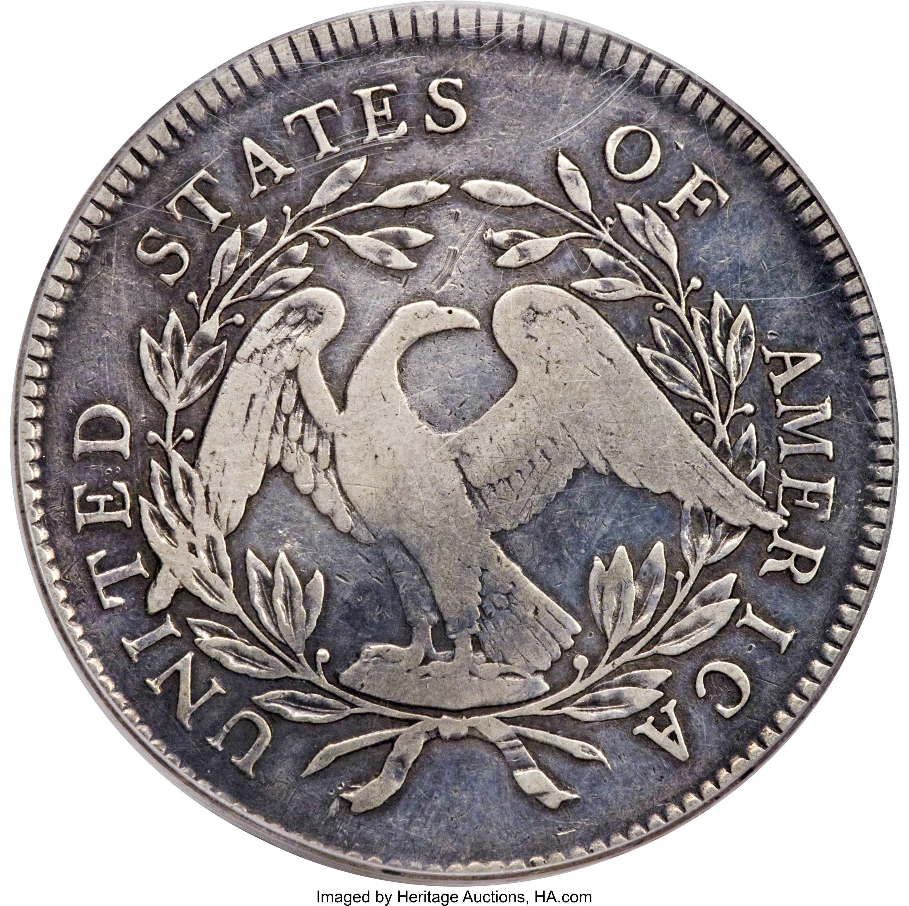 1795 $1  Flowing Hair, 3 Leaves, B-7, BB-18 P1 thumbnail 13