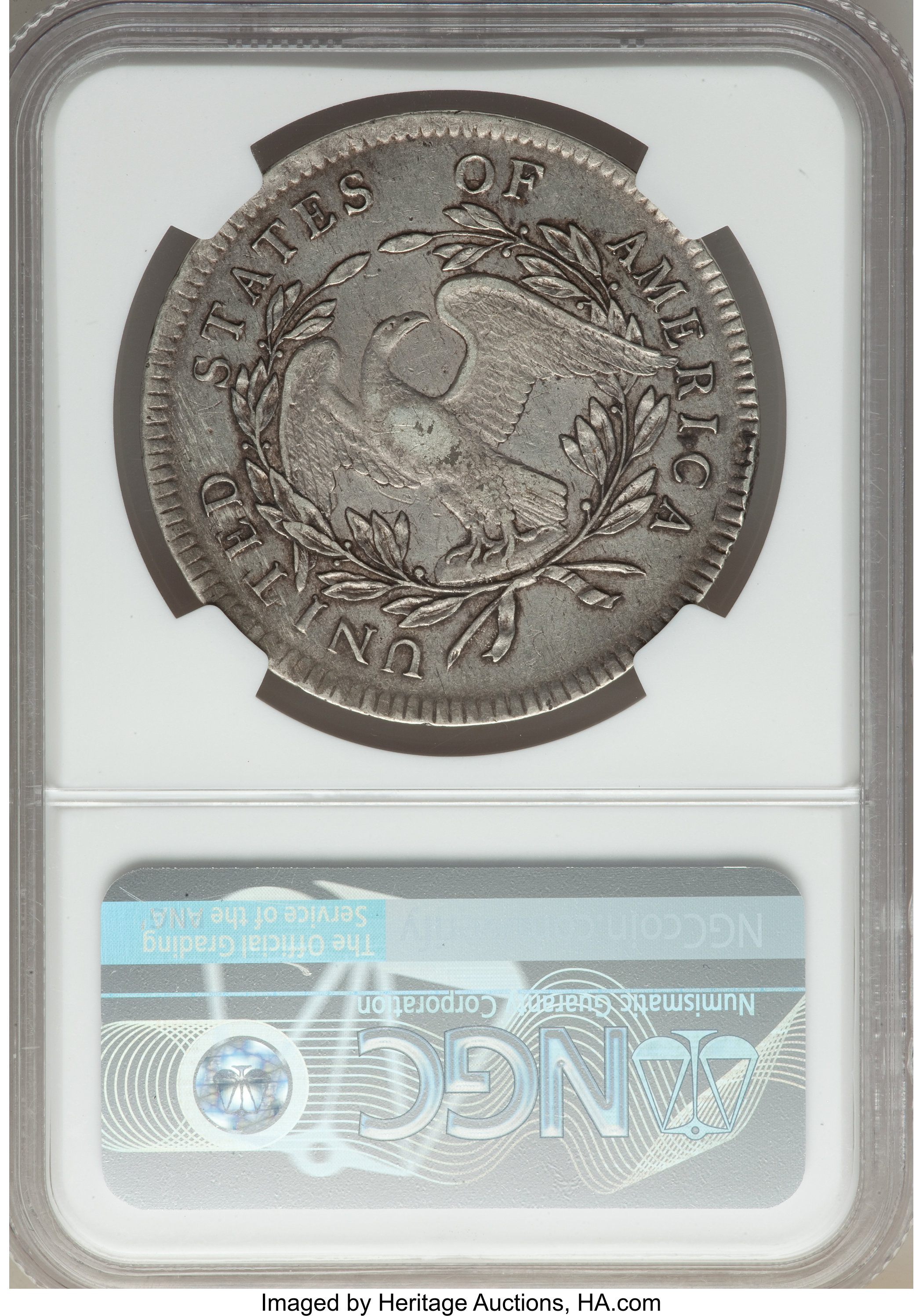 1795 $1  Flowing Hair, 3 Leaves, B-6, BB-25 MS64 thumbnail 6