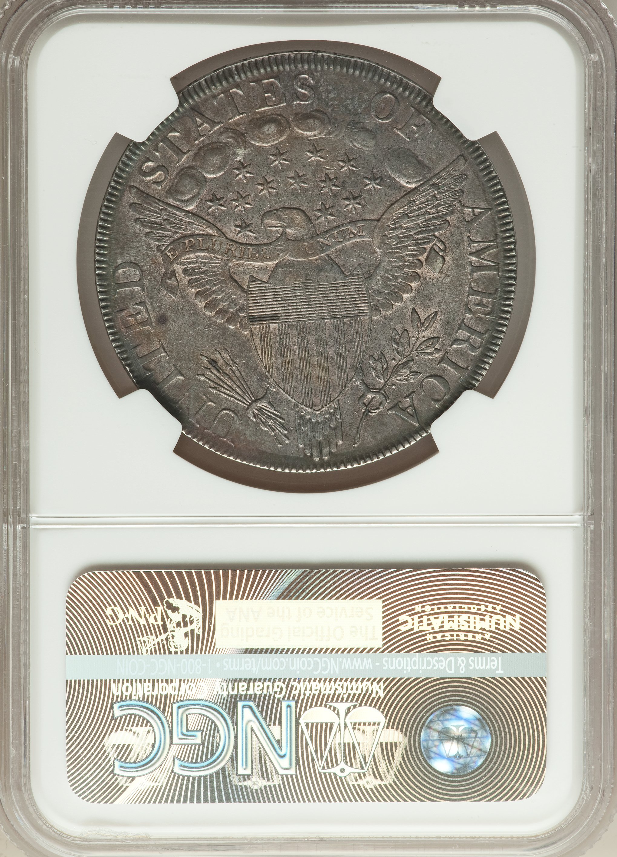 1798 $1  Large Eagle, Pointed 9, 10 Arrows, B-13, BB-108 MS60 thumbnail 5