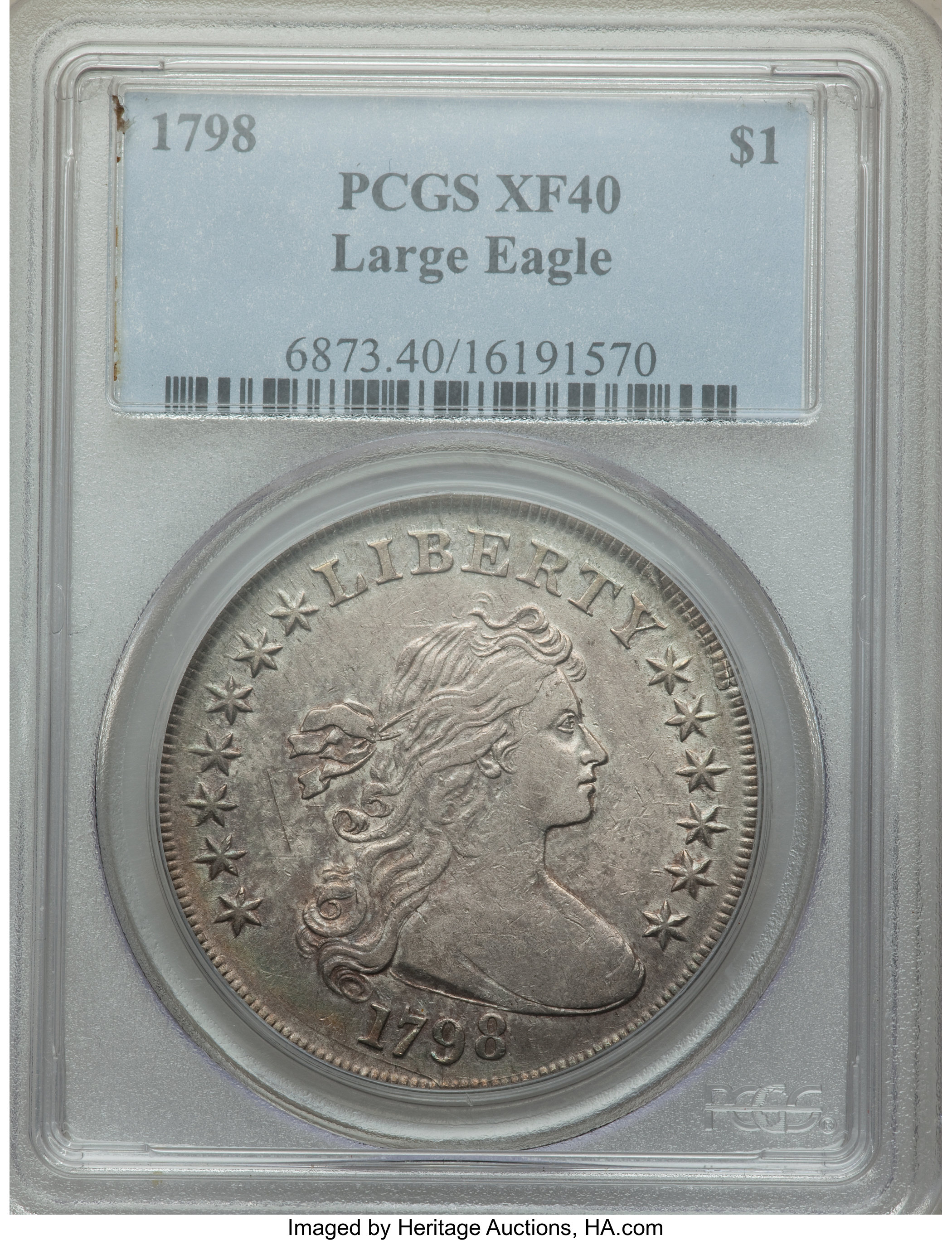 1798 $1  Large Eagle, Pointed 9, Close Date, B-31, BB-115 VF30 thumbnail 26