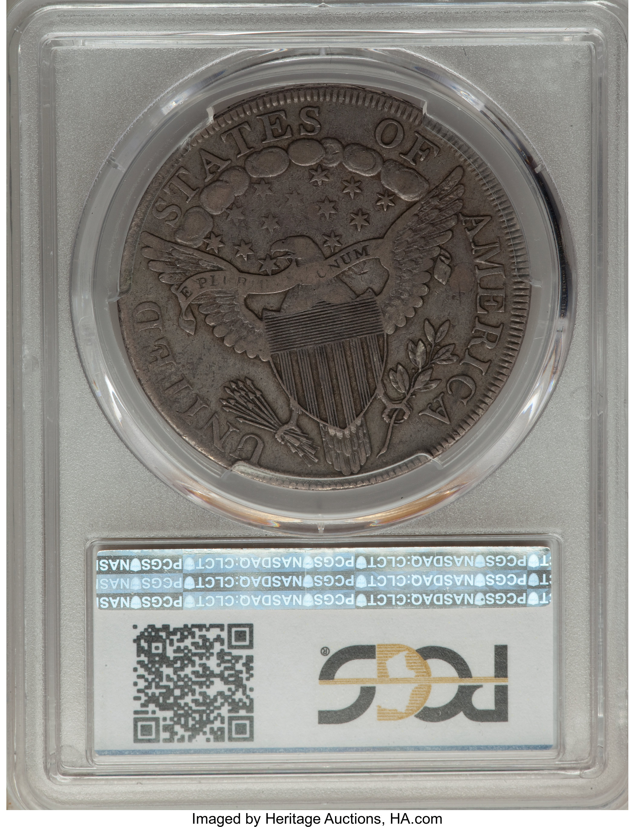 1798 $1  Large Eagle, Pointed 9, Close Date, B-29, BB-119 F12 CAC thumbnail 13