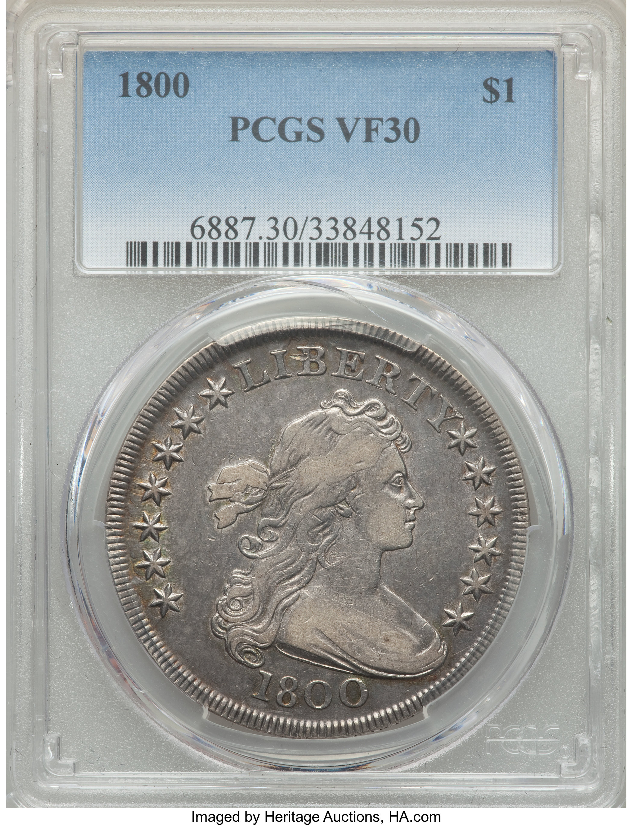 1800 $1  B-12, BB-184 VF20 thumbnail 22