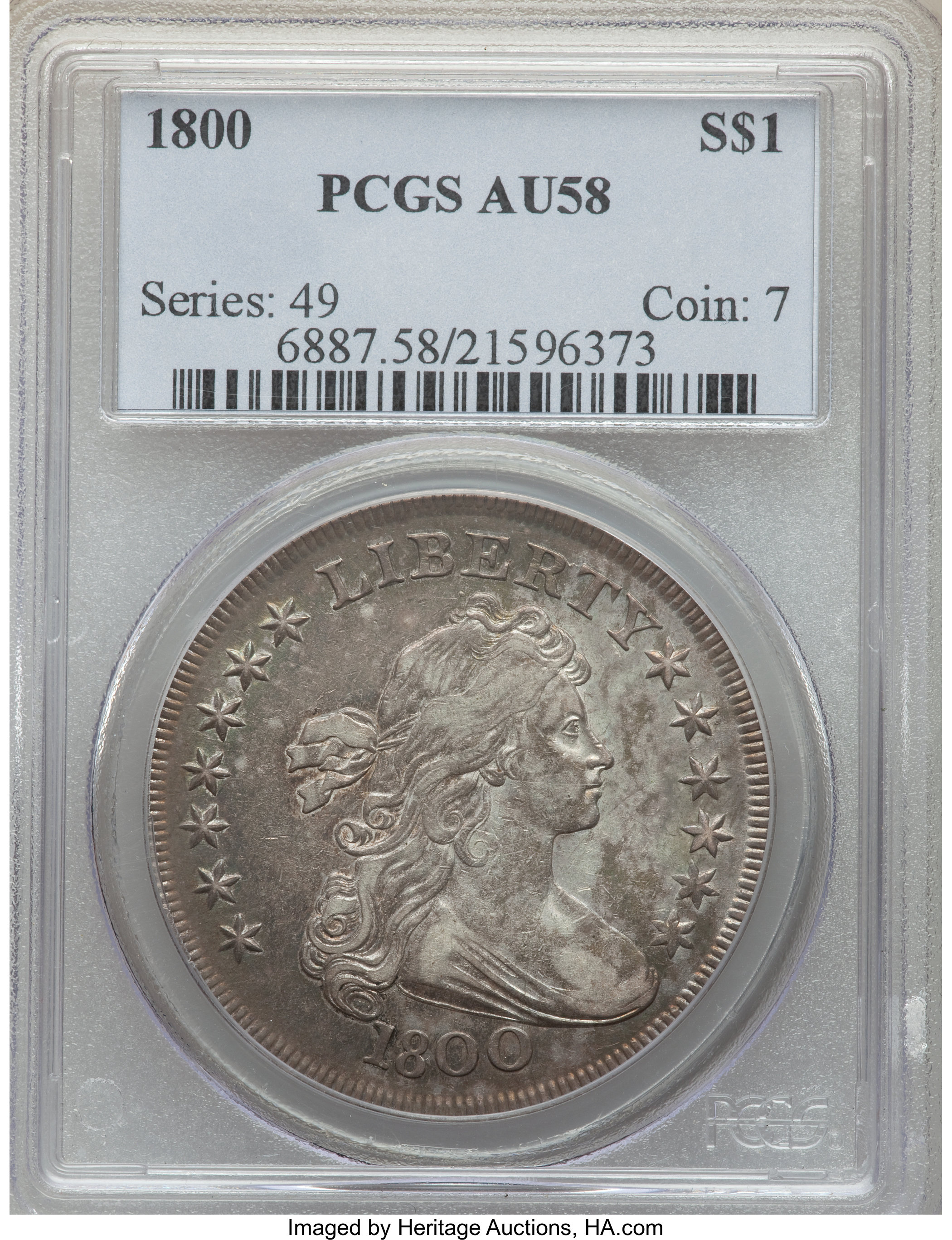 1800 $1  B-16, BB-187 MS66 thumbnail 5
