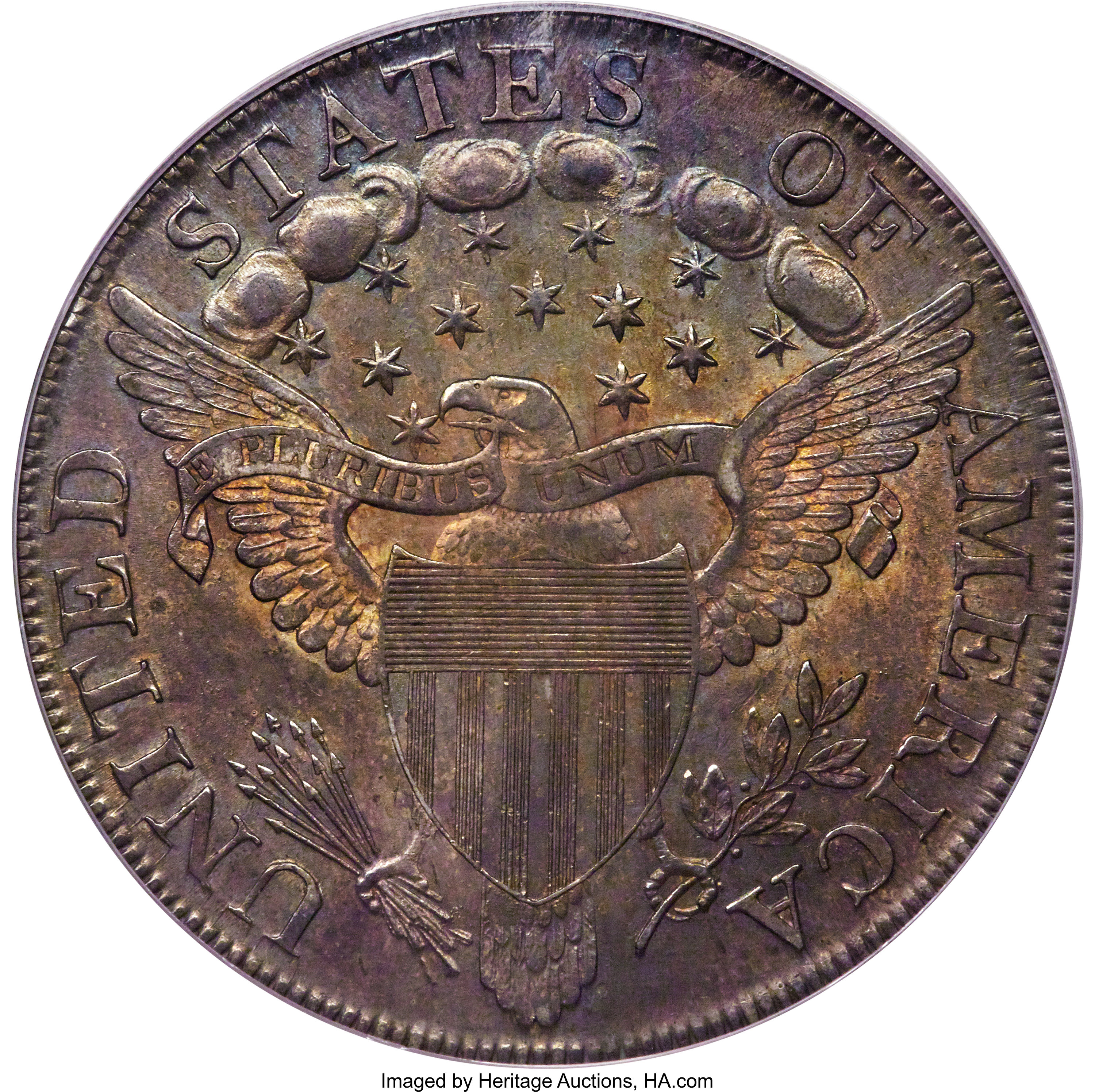 1803 $1  Small 3, B-5, BB-252 AU55 CAC thumbnail 4