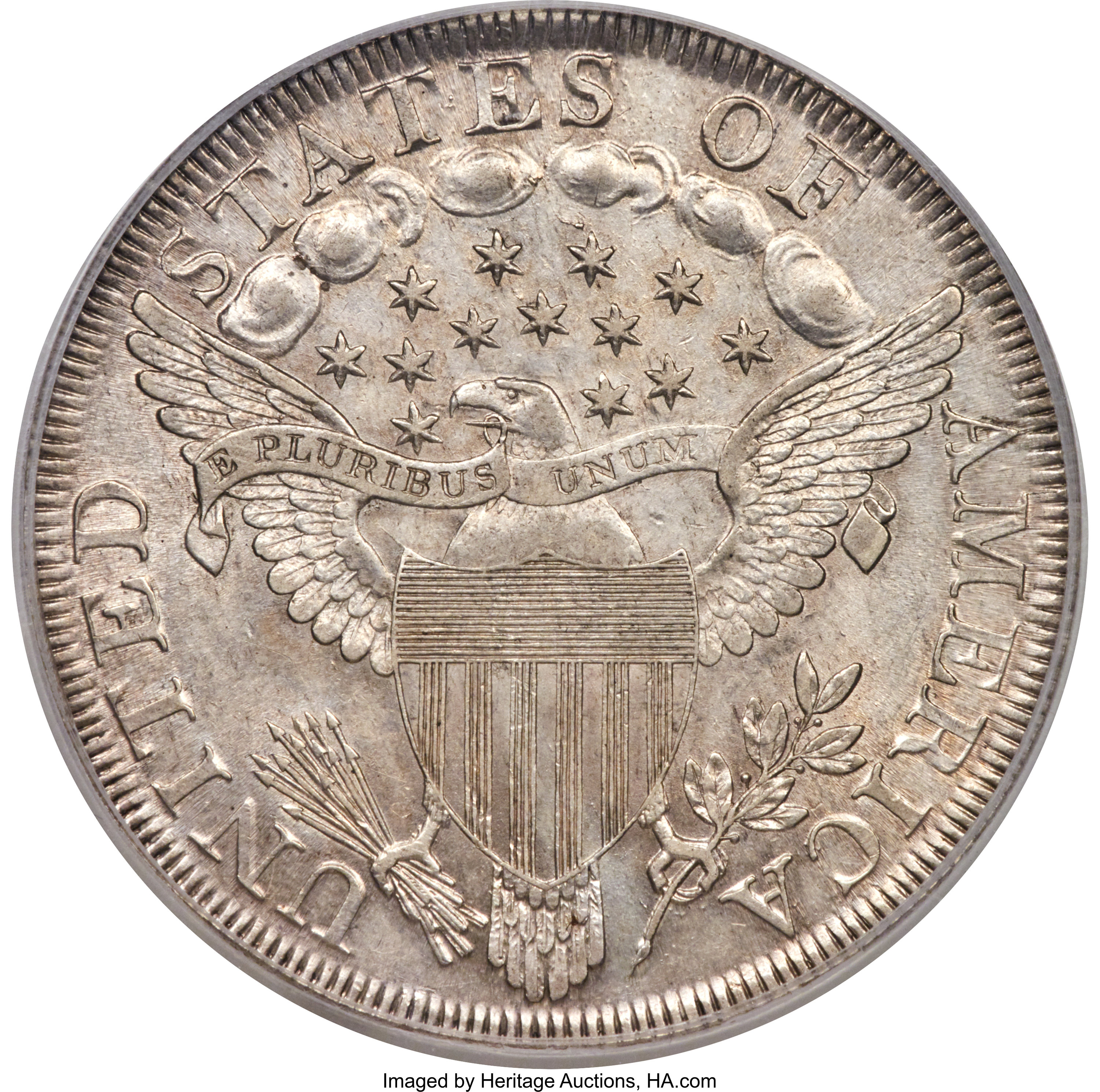 1798 $1  Large Eagle, Pointed 9, Wide Date MS64 thumbnail 14