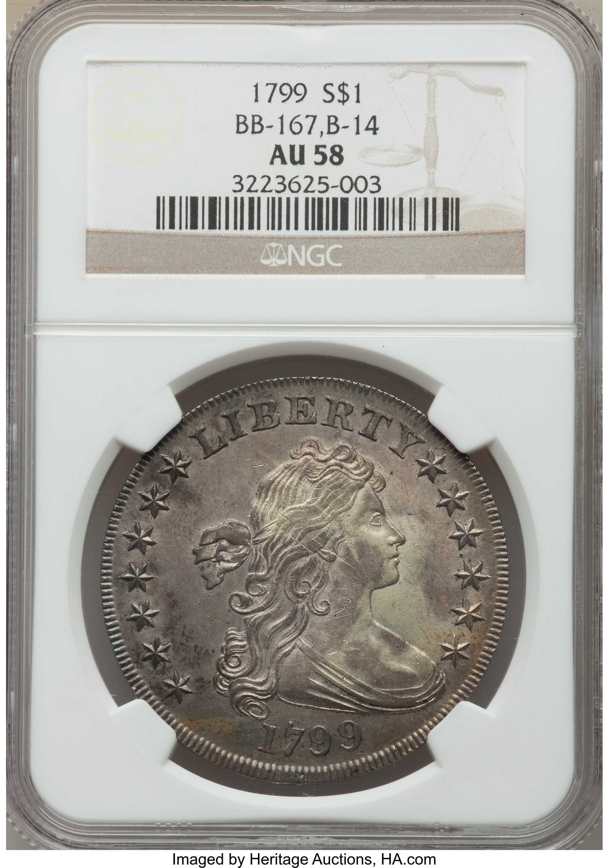 1799 $1  7x6 Stars, B-14, BB-167 MS60 thumbnail 10