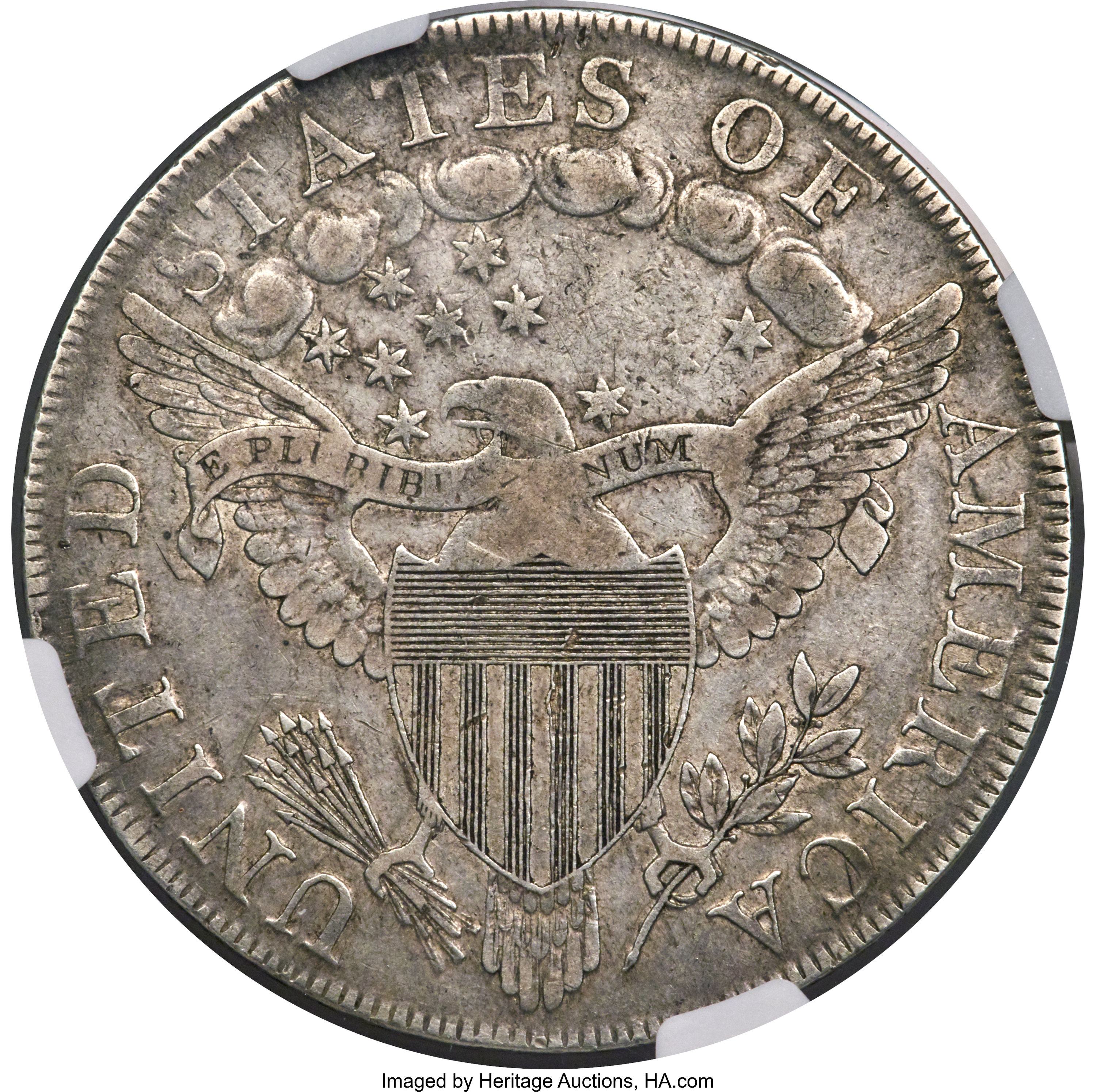 1798 $1  Large Eagle, Pointed 9, Wide Date, B-15, BB-112 VG8 CAC thumbnail 26