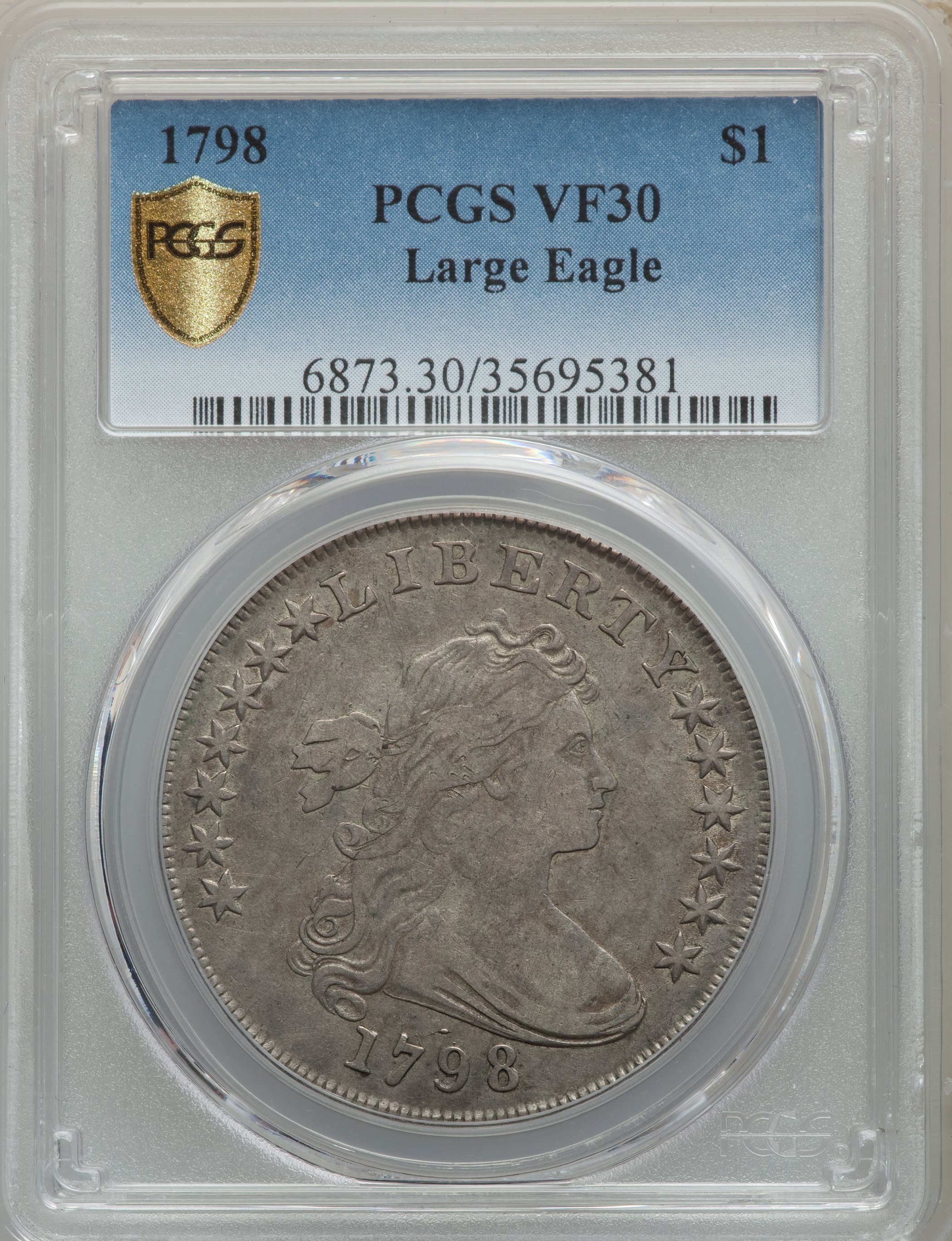 1798 $1  Large Eagle, Pointed 9, 10 Arrows, B-21, BB-107 VG10 thumbnail 20