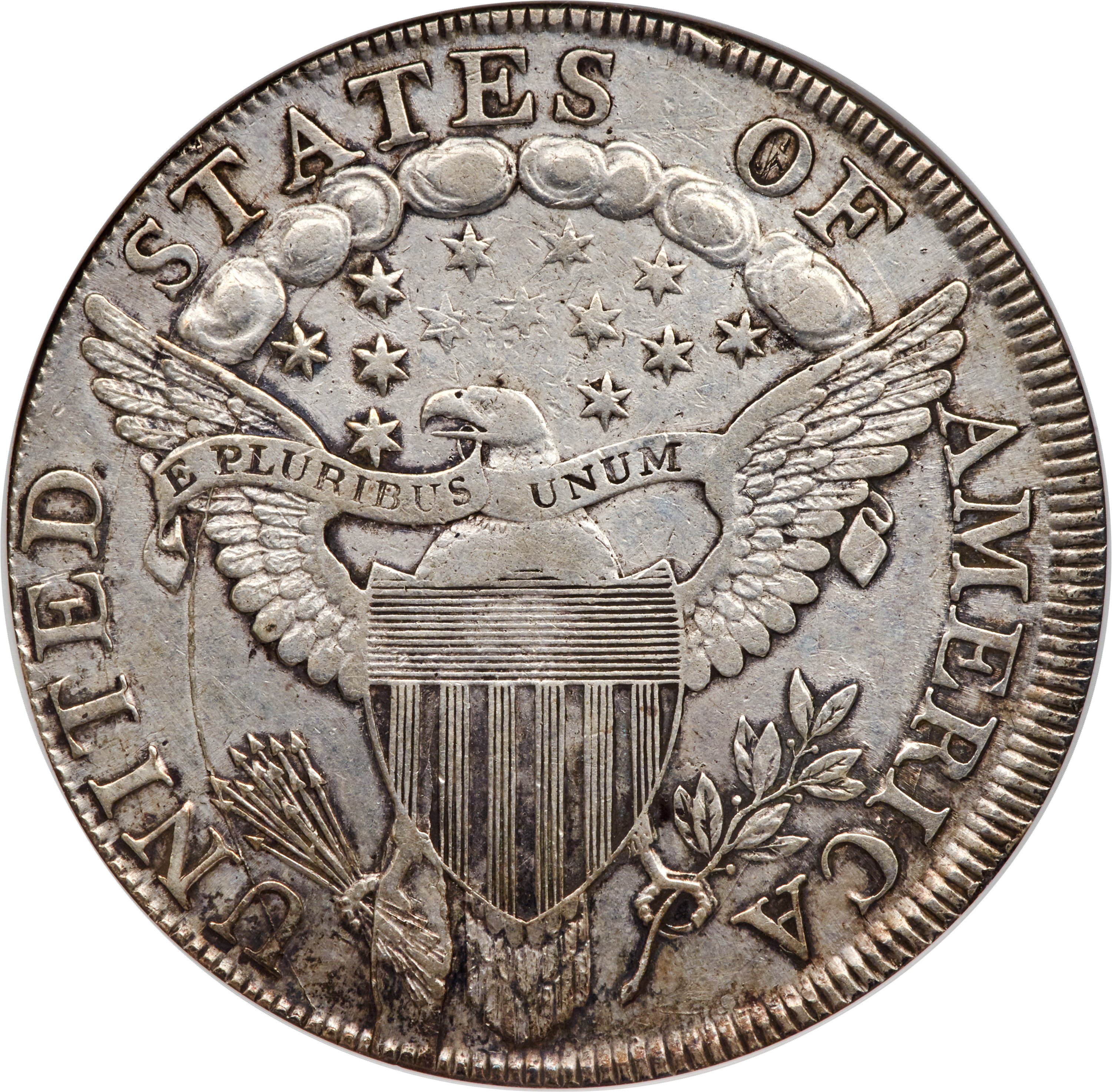 1798 $1  Large Eagle, Pointed 9, Close Date, B-28, BB-118 XF40 thumbnail 12
