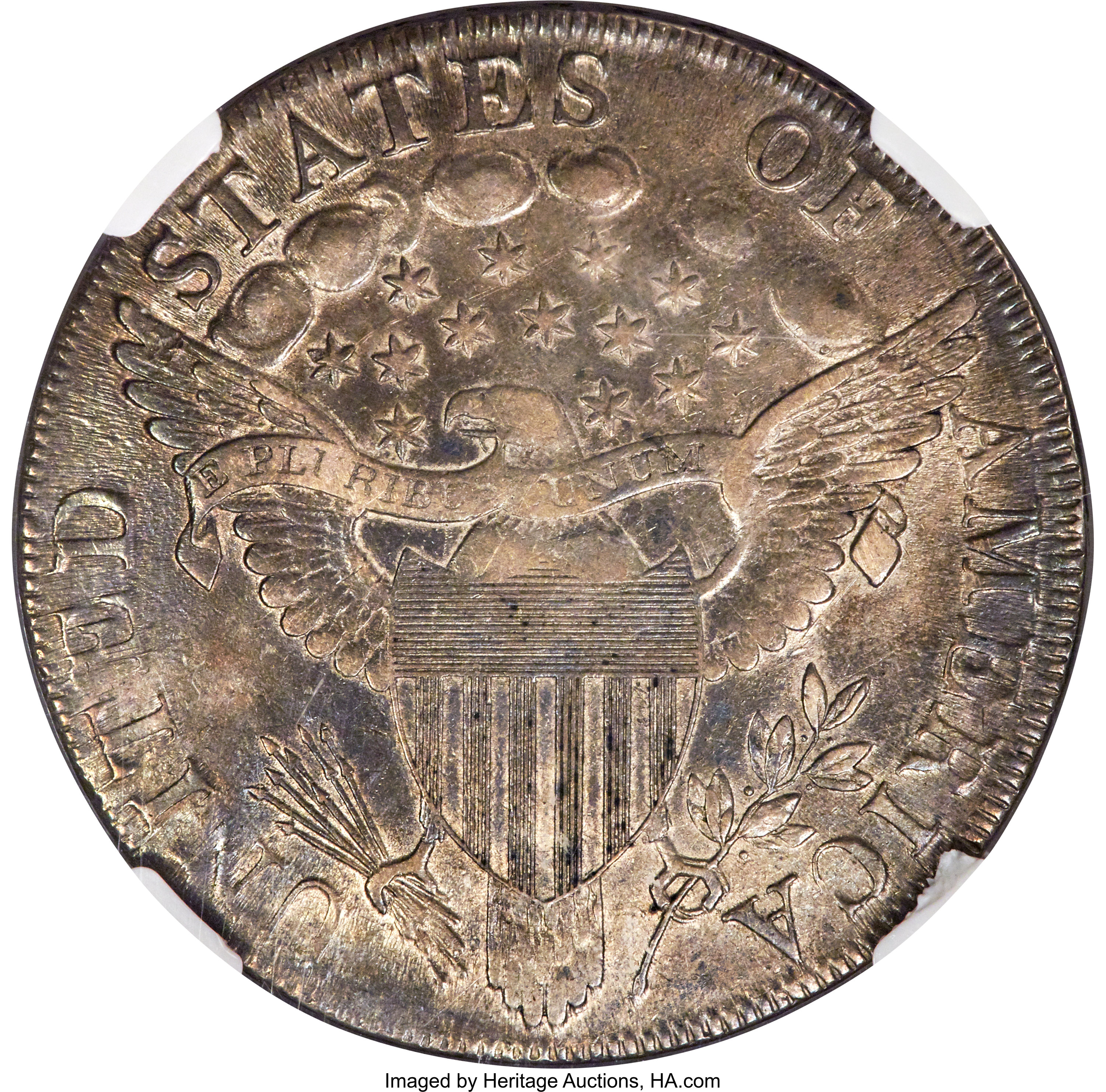 1798 $1  Large Eagle, Pointed 9, 10 Arrows, B-13, BB-108 MS60 thumbnail 14