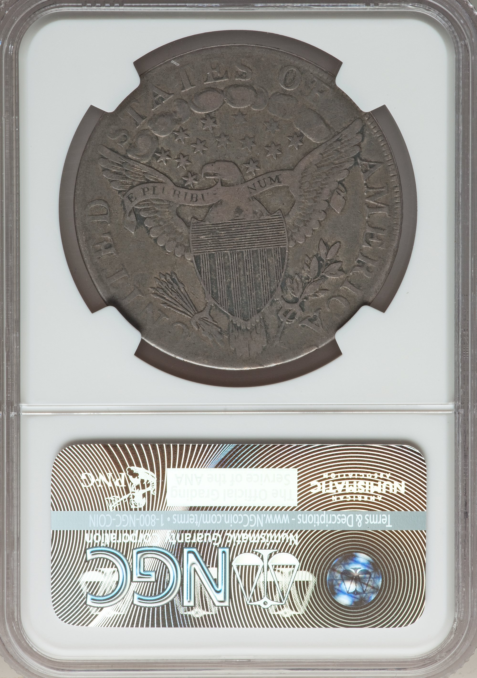 1798 $1  Large Eagle, Pointed 9, Close Date, B-27, BB-113 AG3 thumbnail 8