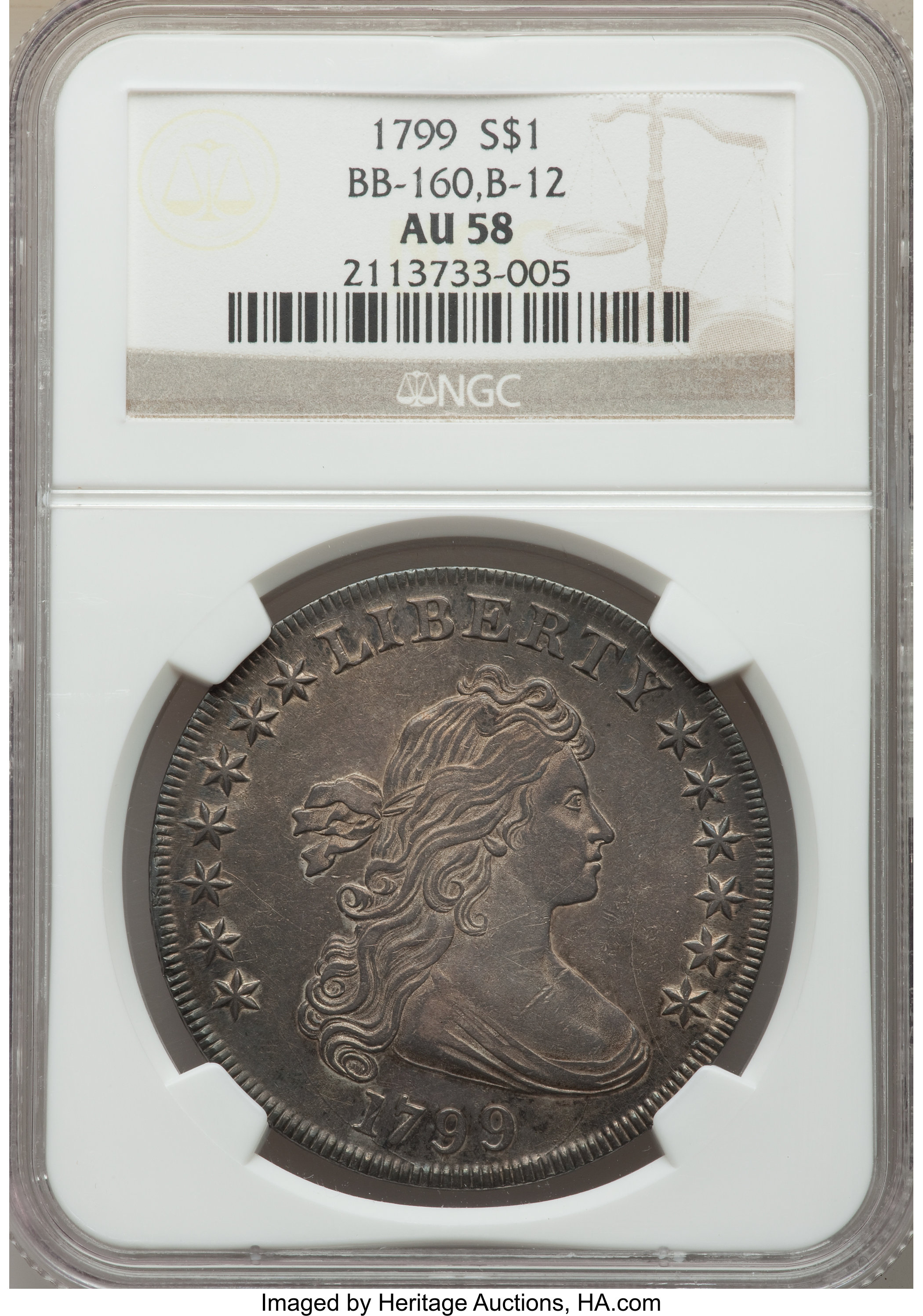1799 $1  7x6 Stars, B-12, BB-160 MS66 thumbnail 22