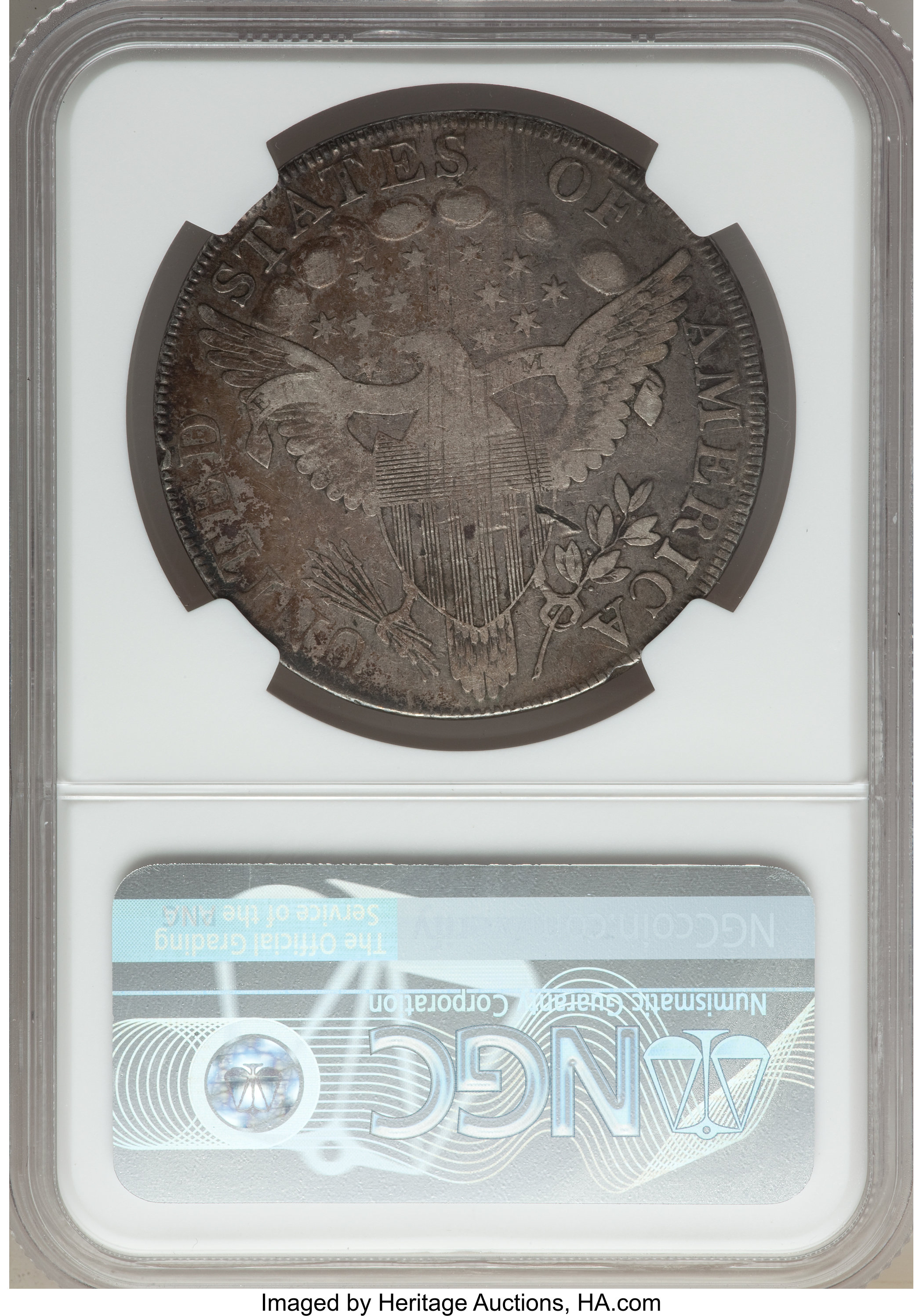 1798 $1  Large Eagle, Pointed 9, 10 Arrows, B-13, BB-108 AG3 CAC thumbnail 8