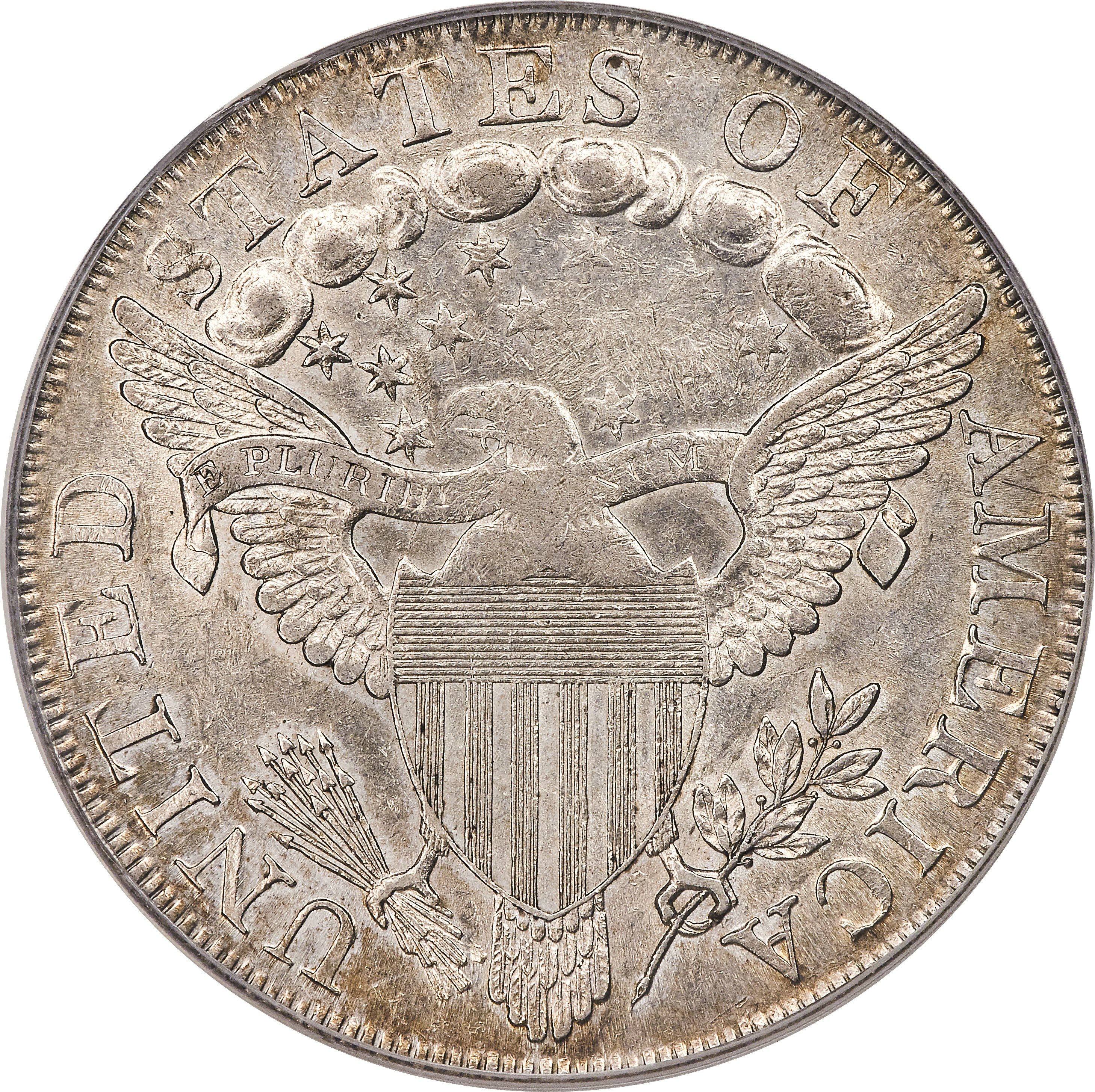 1798 $1  Large Eagle, Pointed 9, Wide Date, B-15, BB-112 MS63 thumbnail 13